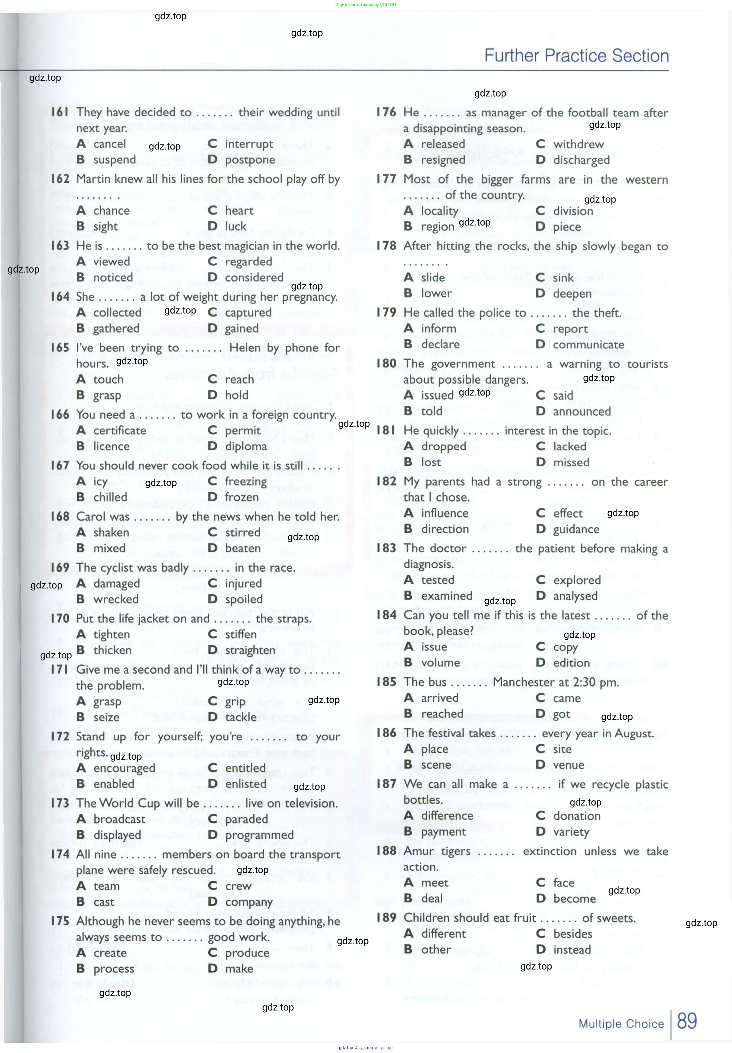 Английский язык (english), 10 класс Рабочая тетрадь (workbook), авторы: Баранова Ксения Михайловна (Baranova Ksenia), Дули Дженни (Dooley Jenny), Копылова Виктория Викторовна (Kopylova Victoria), Мильруд Радислав Петрович (Millrood Radislav), Эванс Вирджиния (Evans Virginia), издательство Просвещение, Москва, 2019, белого цвета, страница 89