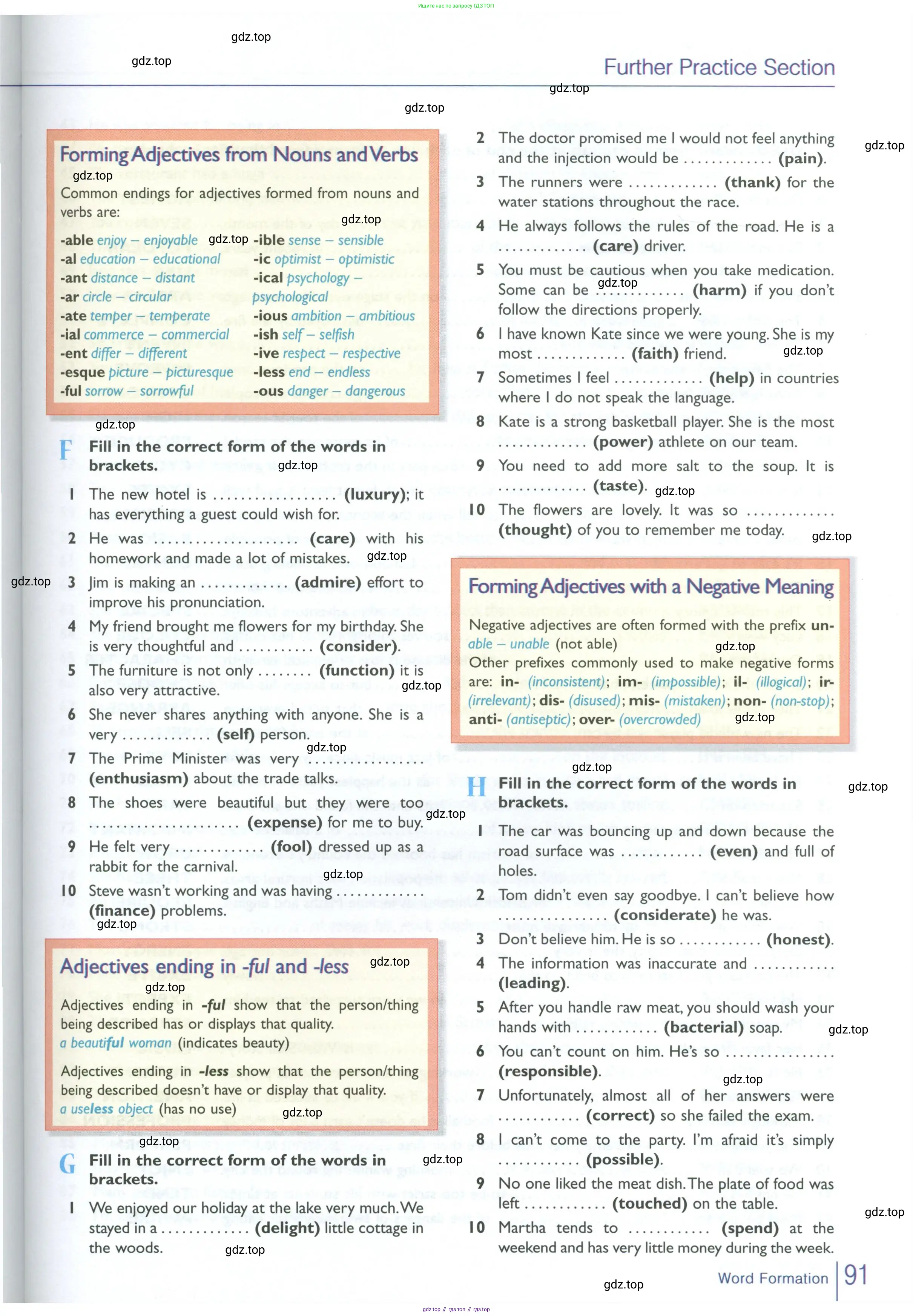Английский язык (english), 10 класс Рабочая тетрадь (workbook), авторы: Баранова Ксения Михайловна (Baranova Ksenia), Дули Дженни (Dooley Jenny), Копылова Виктория Викторовна (Kopylova Victoria), Мильруд Радислав Петрович (Millrood Radislav), Эванс Вирджиния (Evans Virginia), издательство Просвещение, Москва, 2019, белого цвета, страница 91