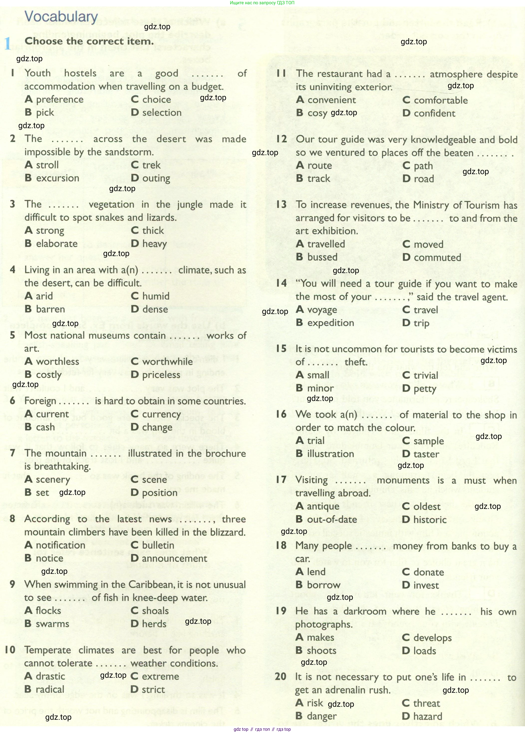 Английский язык (english), 10 класс Рабочая тетрадь (workbook), авторы: Баранова Ксения Михайловна (Baranova Ksenia), Дули Дженни (Dooley Jenny), Копылова Виктория Викторовна (Kopylova Victoria), Мильруд Радислав Петрович (Millrood Radislav), Эванс Вирджиния (Evans Virginia), издательство Просвещение, Москва, 2019, белого цвета, страница 44, номер 1, Условие
