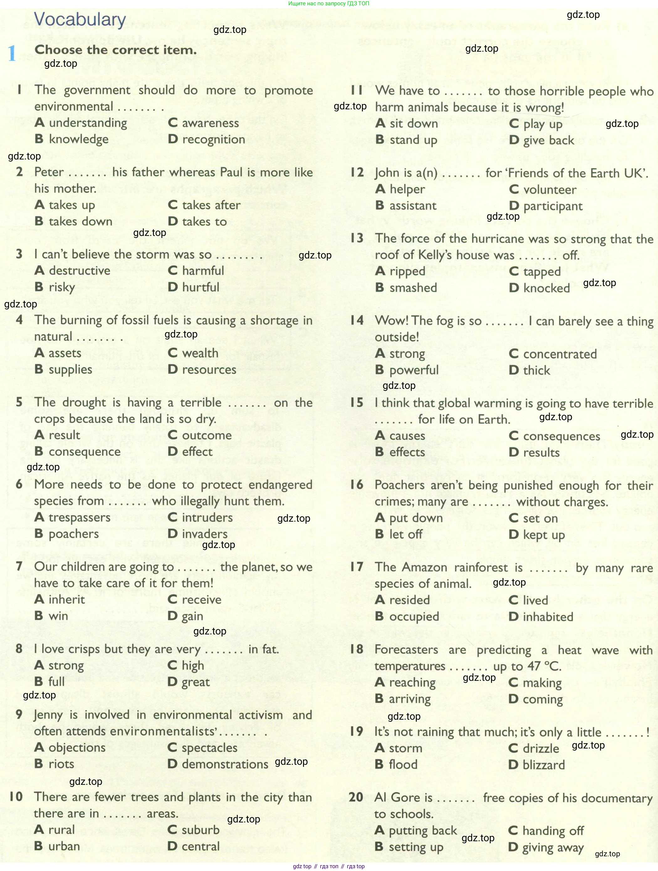 Английский язык (english), 10 класс Рабочая тетрадь (workbook), авторы: Баранова Ксения Михайловна (Baranova Ksenia), Дули Дженни (Dooley Jenny), Копылова Виктория Викторовна (Kopylova Victoria), Мильруд Радислав Петрович (Millrood Radislav), Эванс Вирджиния (Evans Virginia), издательство Просвещение, Москва, 2019, белого цвета, страница 58, номер 1, Условие