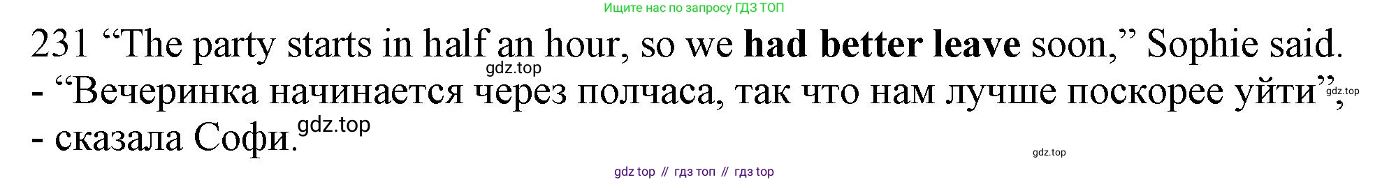 ГДЗ Английский язык (english), 10 класс Рабочая тетрадь (workbook), авторы: Баранова Ксения Михайловна (Baranova Ksenia), Дули Дженни (Dooley Jenny), Копылова Виктория Викторовна (Kopylova Victoria), Мильруд Радислав Петрович (Millrood Radislav), Эванс Вирджиния (Evans Virginia), издательство Просвещение, Москва, 2019, белого цвета, страница 81, номер 231, Решение 1 (продолжение 2)