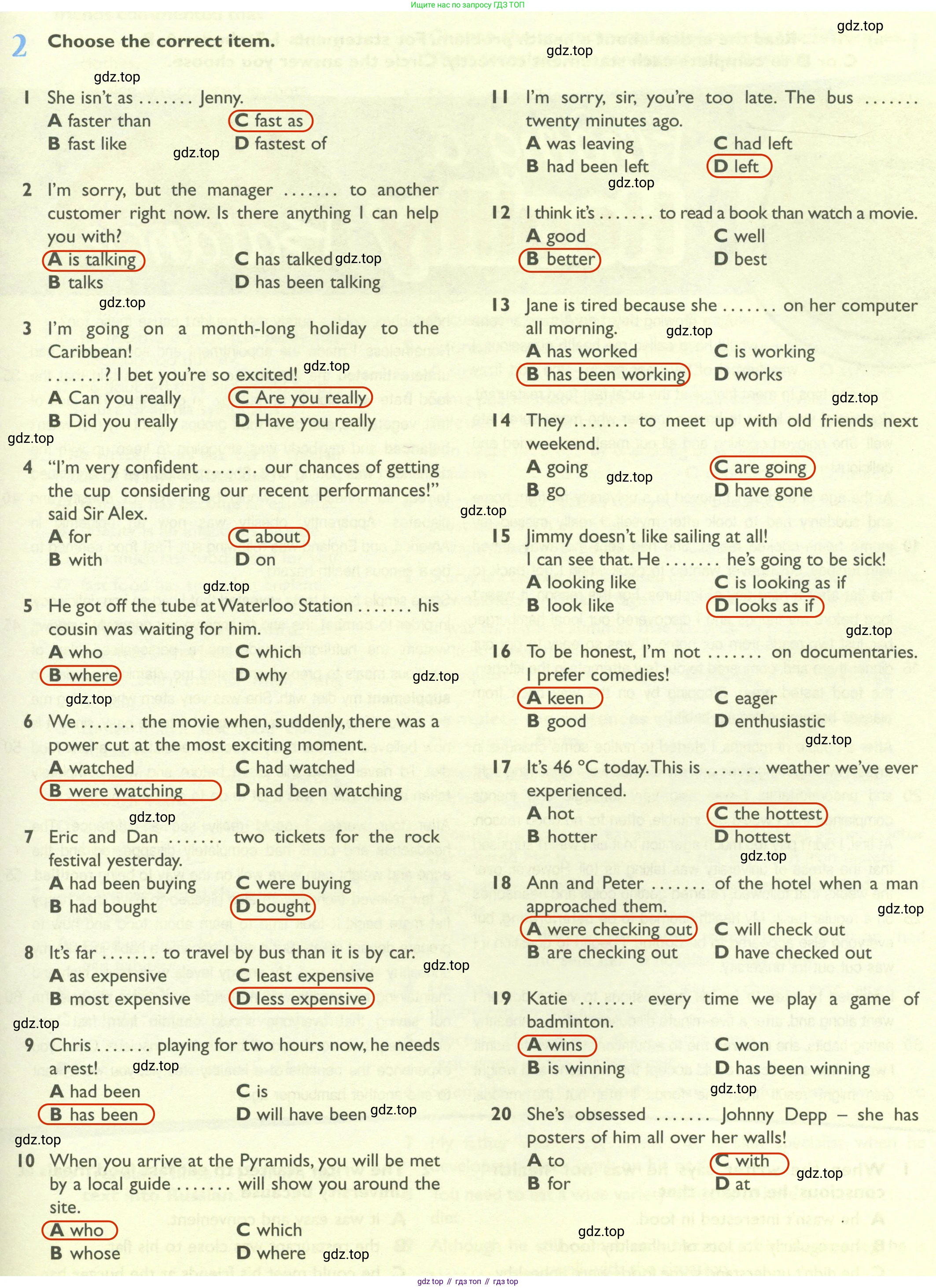 Английский язык (english), 10 класс Рабочая тетрадь (workbook), авторы: Баранова Ксения Михайловна (Baranova Ksenia), Дули Дженни (Dooley Jenny), Копылова Виктория Викторовна (Kopylova Victoria), Мильруд Радислав Петрович (Millrood Radislav), Эванс Вирджиния (Evans Virginia), издательство Просвещение, Москва, 2019, белого цвета, страница 17, номер 2, Решение 2