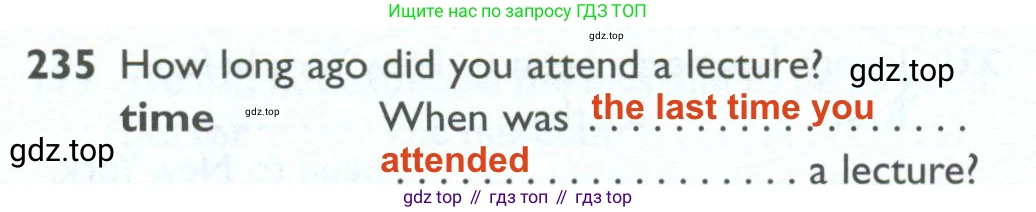ГДЗ Английский язык (english), 10 класс Рабочая тетрадь (workbook), авторы: Баранова Ксения Михайловна (Baranova Ksenia), Дули Дженни (Dooley Jenny), Копылова Виктория Викторовна (Kopylova Victoria), Мильруд Радислав Петрович (Millrood Radislav), Эванс Вирджиния (Evans Virginia), издательство Просвещение, Москва, 2019, белого цвета, страница 82, номер 235, Решение 2