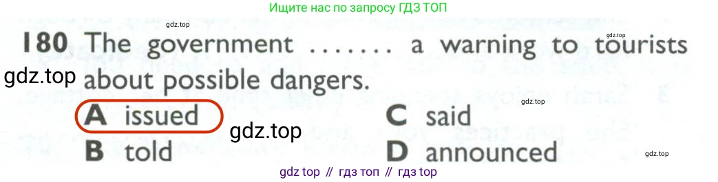 ГДЗ Английский язык (english), 10 класс Рабочая тетрадь (workbook), авторы: Баранова Ксения Михайловна (Baranova Ksenia), Дули Дженни (Dooley Jenny), Копылова Виктория Викторовна (Kopylova Victoria), Мильруд Радислав Петрович (Millrood Radislav), Эванс Вирджиния (Evans Virginia), издательство Просвещение, Москва, 2019, белого цвета, страница 89, номер 180, Решение 2