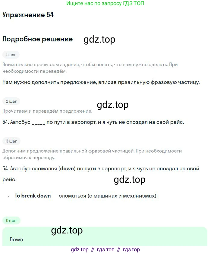 ГДЗ Английский язык (english), 10 класс Рабочая тетрадь (workbook), авторы: Баранова Ксения Михайловна (Baranova Ksenia), Дули Дженни (Dooley Jenny), Копылова Виктория Викторовна (Kopylova Victoria), Мильруд Радислав Петрович (Millrood Radislav), Эванс Вирджиния (Evans Virginia), издательство Просвещение, Москва, 2019, белого цвета, страница 100, номер 54, Решение 3