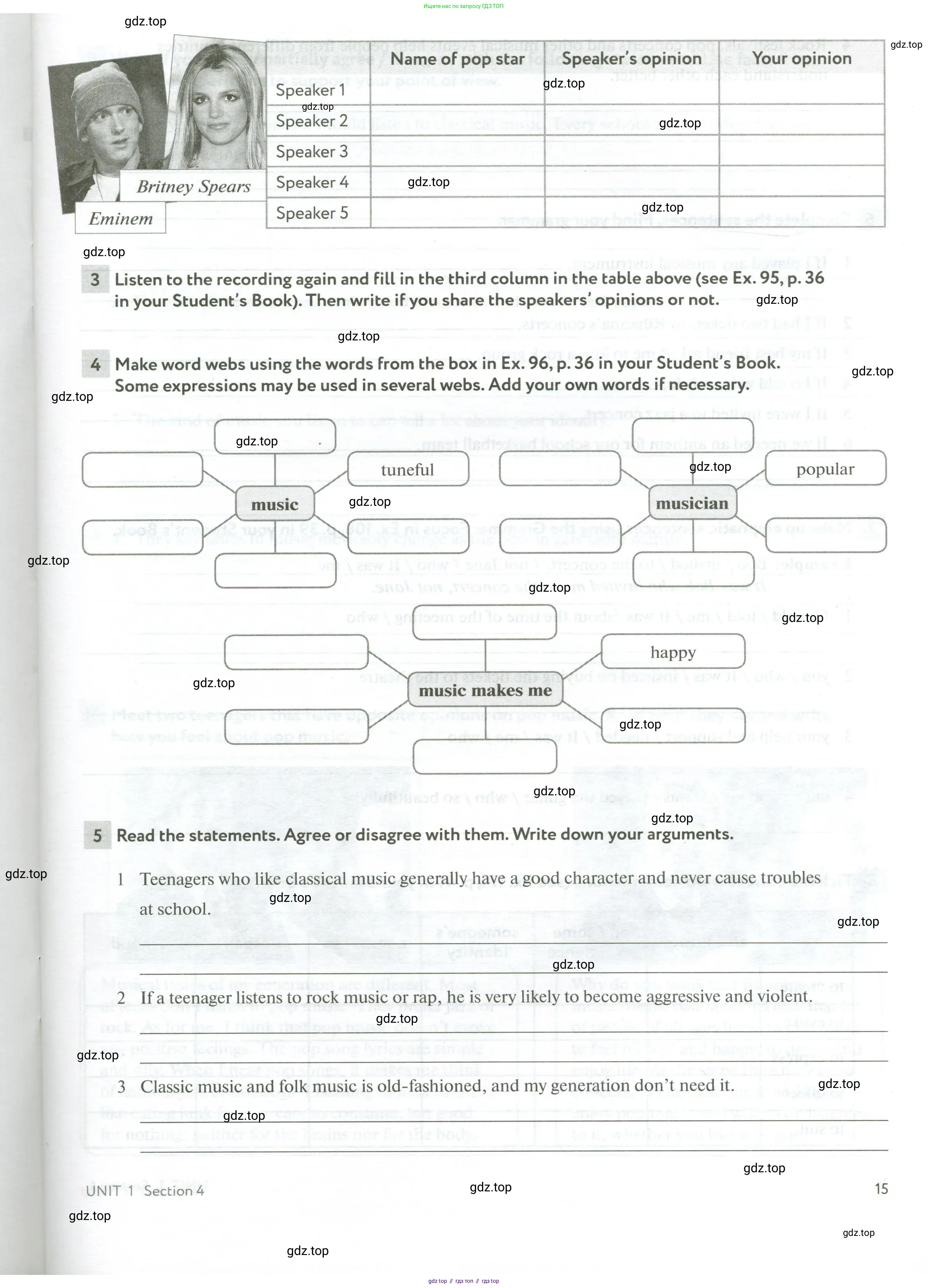 Английский язык (english), 10 класс рабочая тетрадь с контрольными работами (workbook + tests), авторы: Биболетова Мерем Забатовна, Бабушис Елена Евгеньевна, Снежко Надежда Дмитриевна, издательство Просвещение, Москва, 2021, оранжевого цвета, страница 15