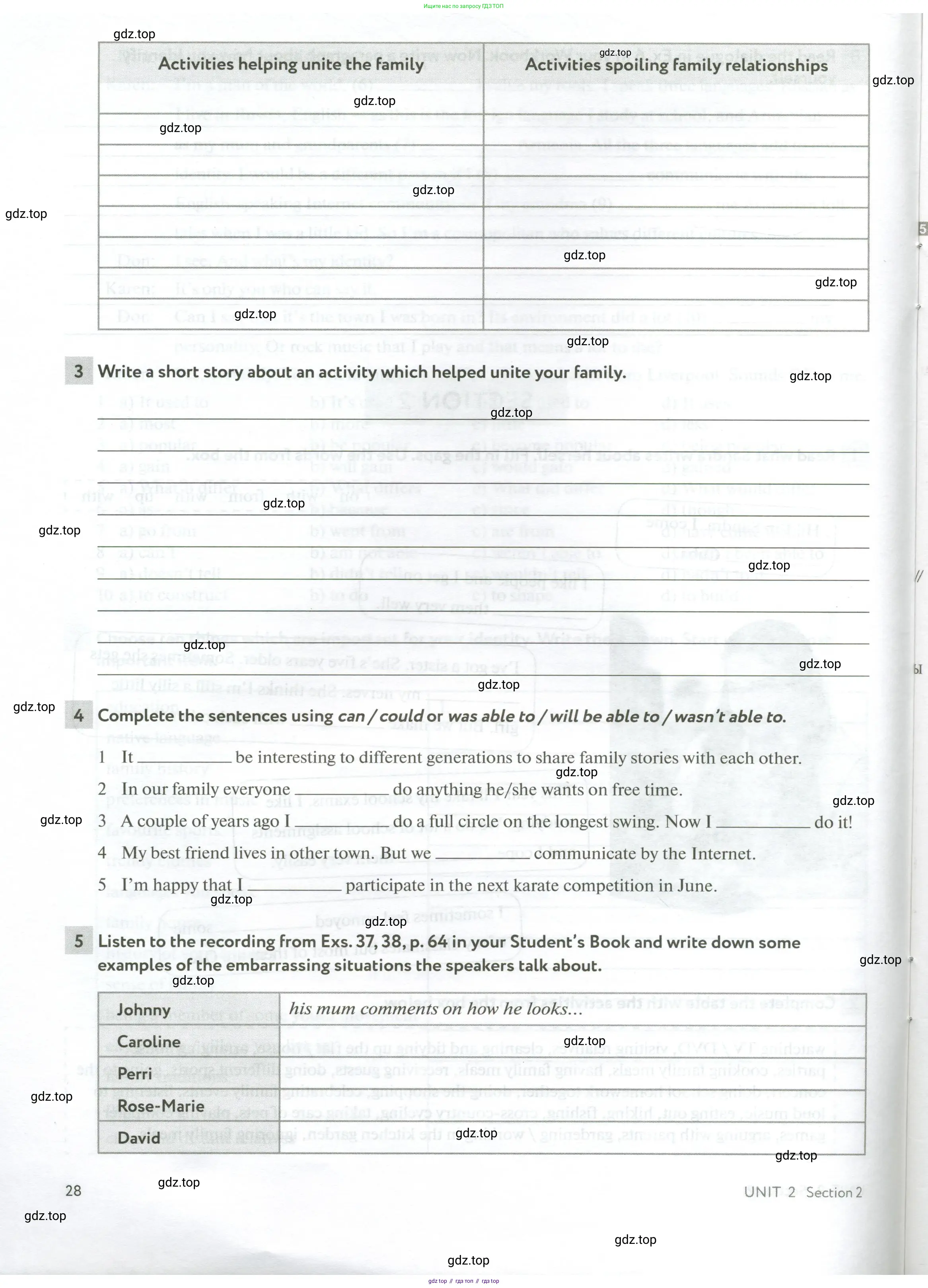 Английский язык (english), 10 класс рабочая тетрадь с контрольными работами (workbook + tests), авторы: Биболетова Мерем Забатовна, Бабушис Елена Евгеньевна, Снежко Надежда Дмитриевна, издательство Просвещение, Москва, 2021, оранжевого цвета, страница 28