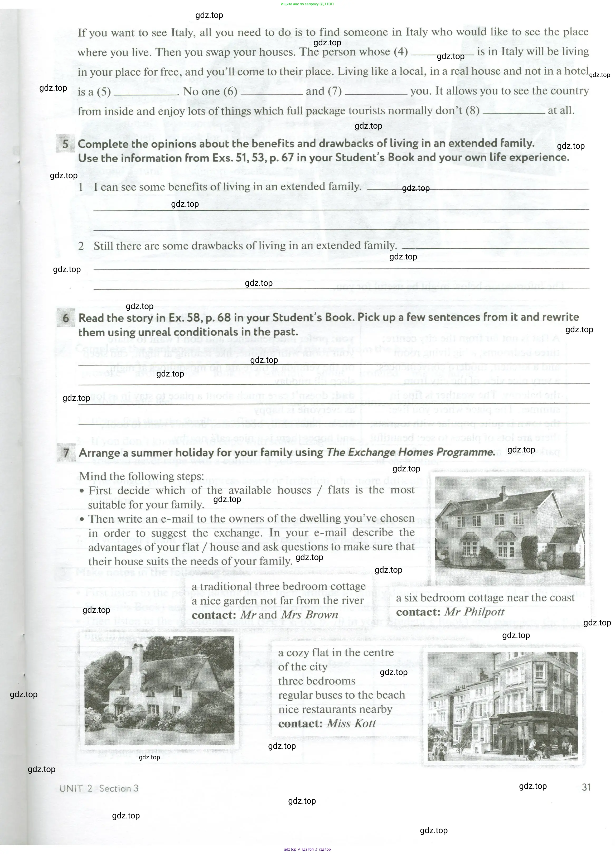 Английский язык (english), 10 класс рабочая тетрадь с контрольными работами (workbook + tests), авторы: Биболетова Мерем Забатовна, Бабушис Елена Евгеньевна, Снежко Надежда Дмитриевна, издательство Просвещение, Москва, 2021, оранжевого цвета, страница 31