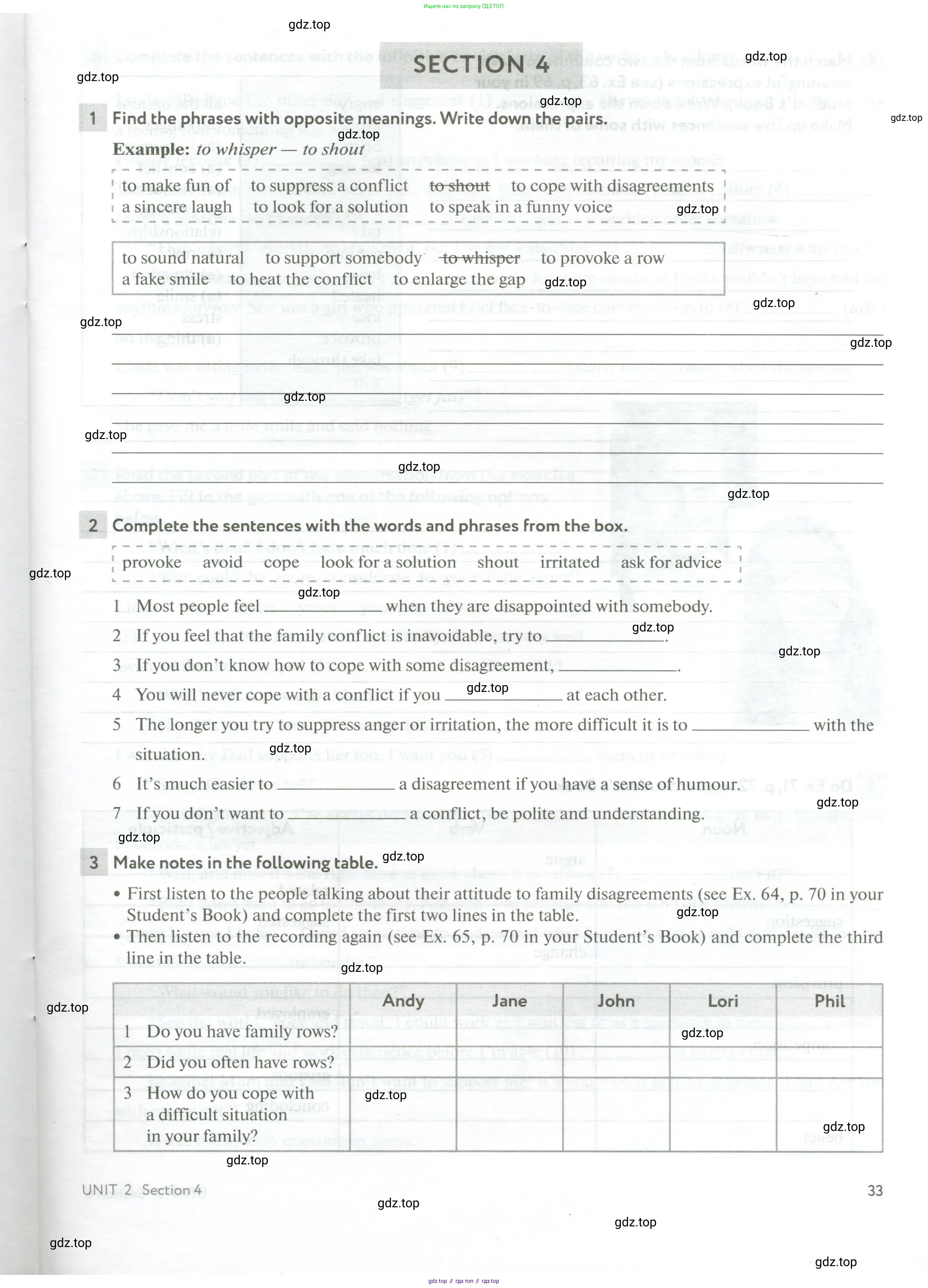 Английский язык (english), 10 класс рабочая тетрадь с контрольными работами (workbook + tests), авторы: Биболетова Мерем Забатовна, Бабушис Елена Евгеньевна, Снежко Надежда Дмитриевна, издательство Просвещение, Москва, 2021, оранжевого цвета, страница 33