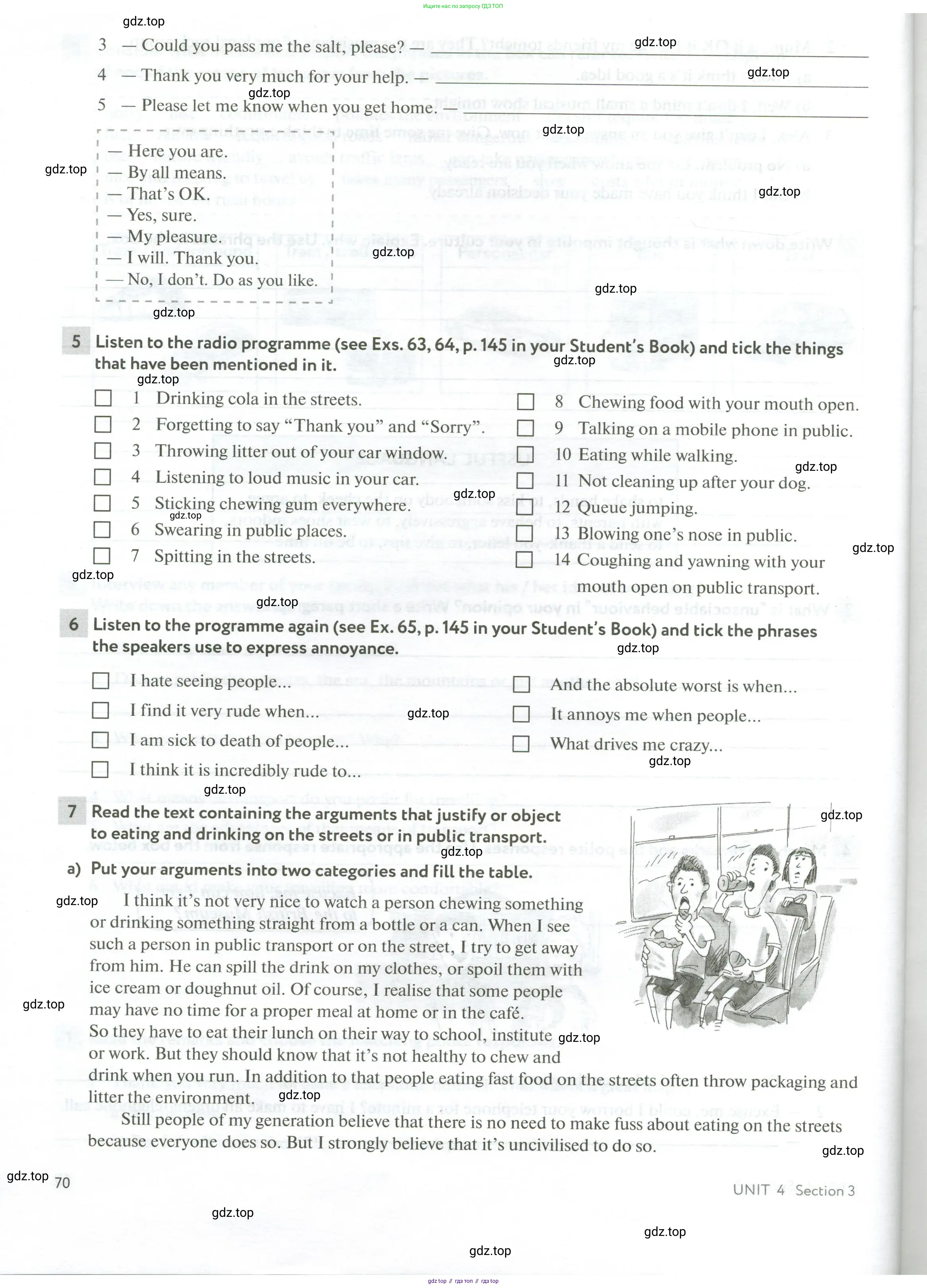 Английский язык (english), 10 класс рабочая тетрадь с контрольными работами (workbook + tests), авторы: Биболетова Мерем Забатовна, Бабушис Елена Евгеньевна, Снежко Надежда Дмитриевна, издательство Просвещение, Москва, 2021, оранжевого цвета, страница 70