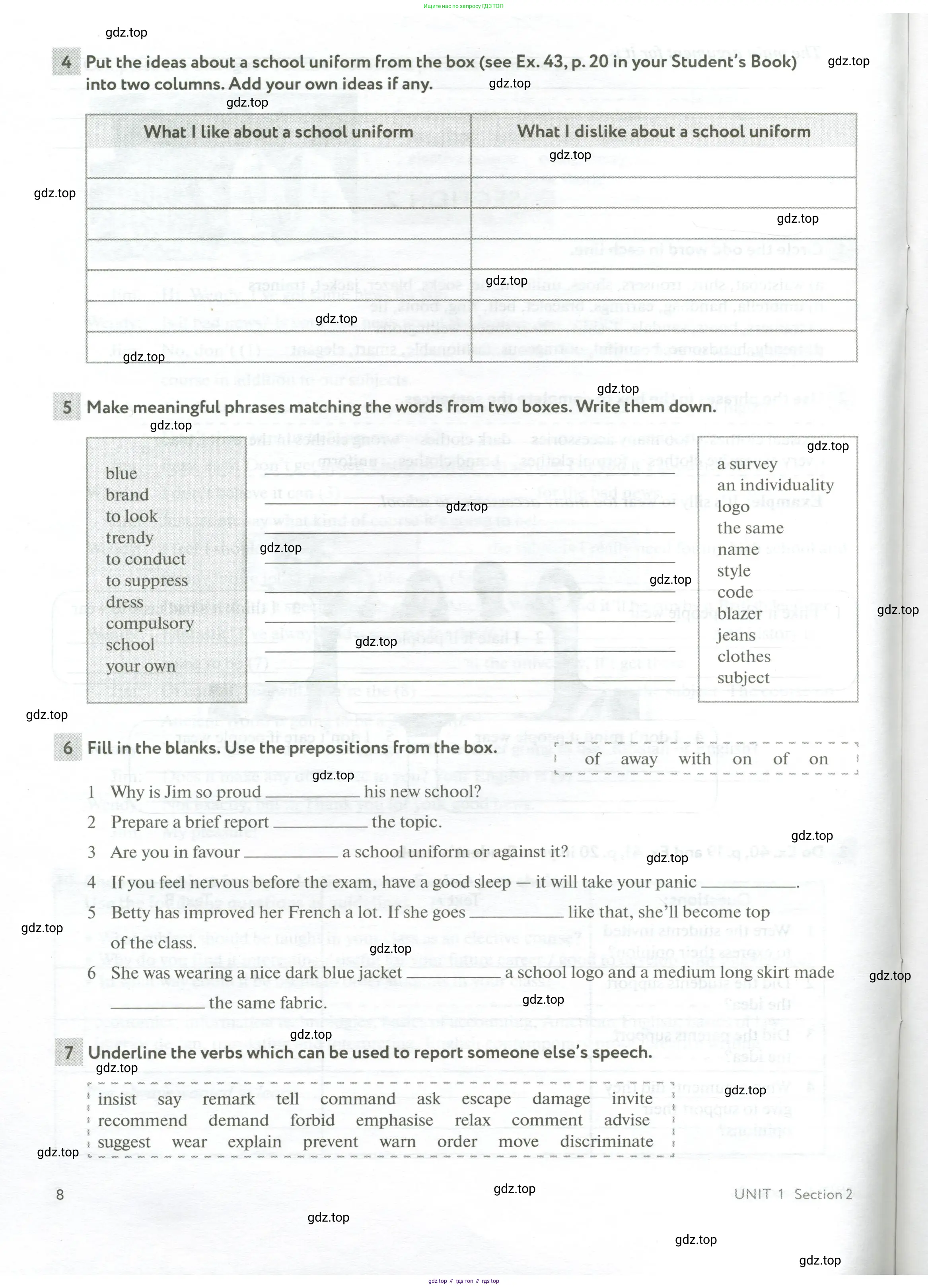 Английский язык (english), 10 класс рабочая тетрадь с контрольными работами (workbook + tests), авторы: Биболетова Мерем Забатовна, Бабушис Елена Евгеньевна, Снежко Надежда Дмитриевна, издательство Просвещение, Москва, 2021, оранжевого цвета, страница 8