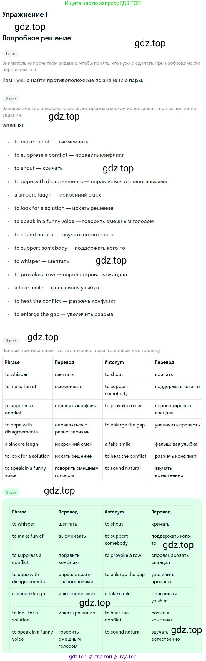 Английский язык (english), 10 класс рабочая тетрадь с контрольными работами (workbook + tests), авторы: Биболетова Мерем Забатовна, Бабушис Елена Евгеньевна, Снежко Надежда Дмитриевна, издательство Просвещение, Москва, 2021, оранжевого цвета, страница 33, номер 1, Решение