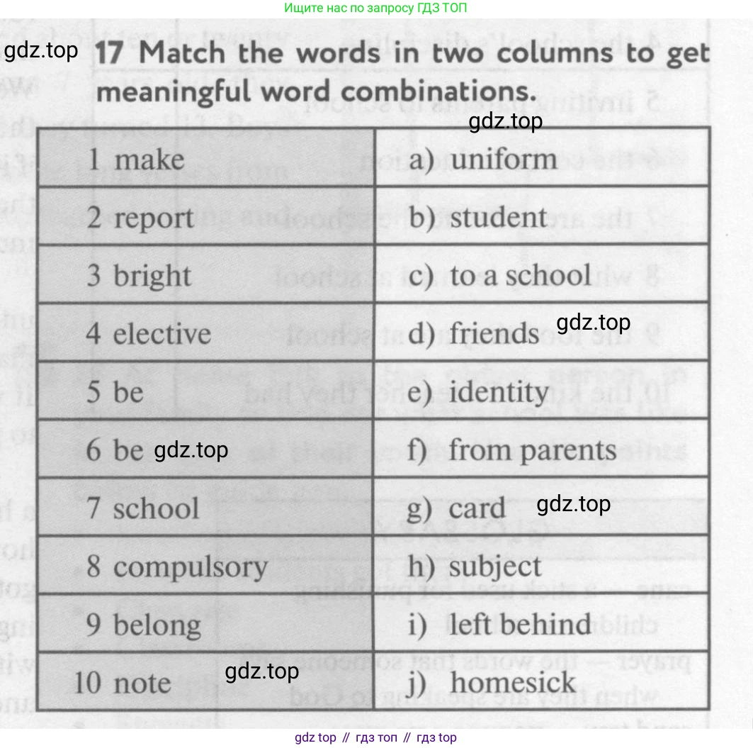 Английский язык (english), 10 класс Учебник (Student's book), авторы: Биболетова Мерем Забатовна, Бабушис Елена Евгеньевна, Снежко Надежда Дмитриевна, издательство Просвещение, Москва, 2016, оранжевого цвета, страница 13, номер 17, Условие