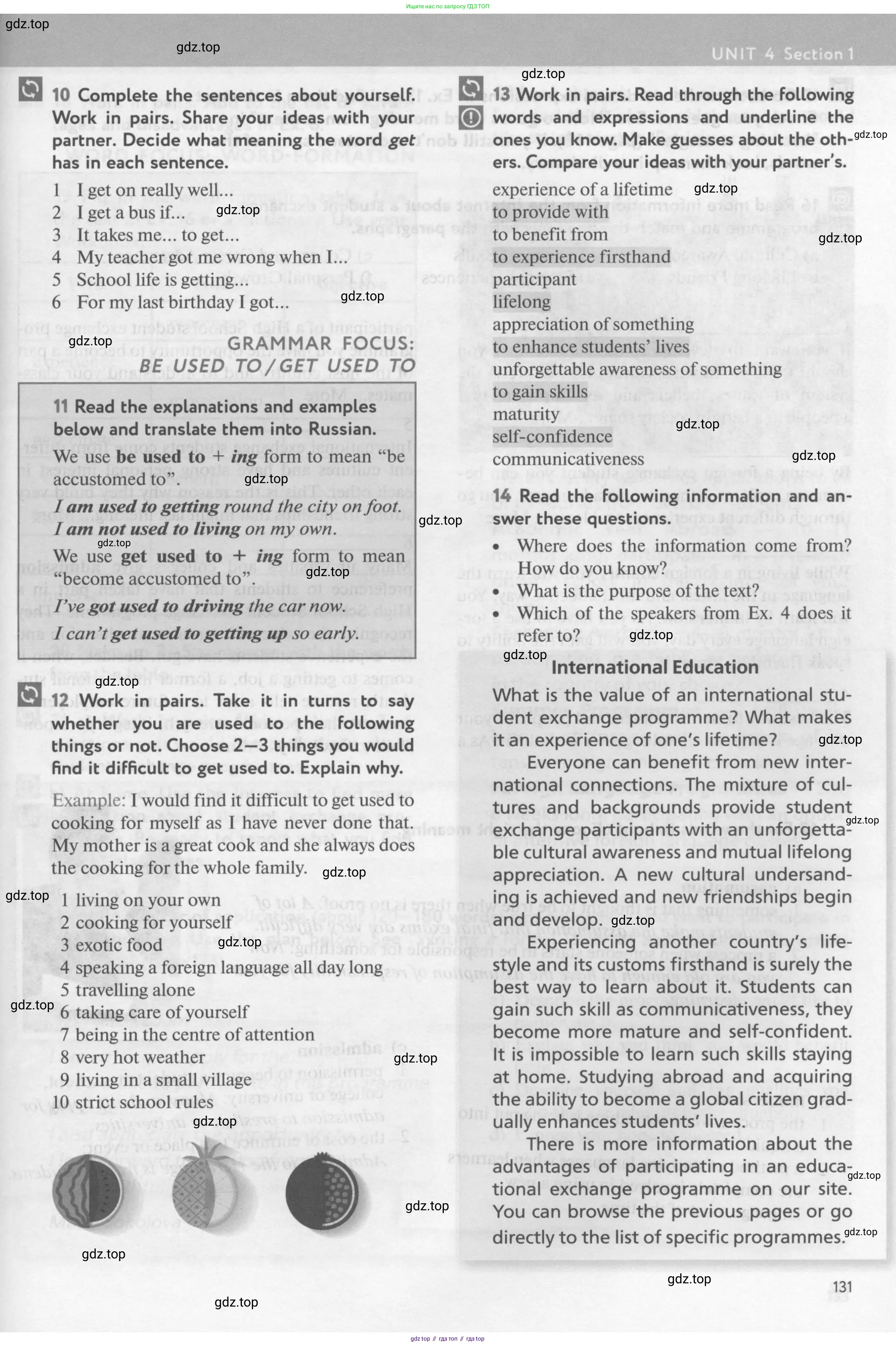Английский язык (english), 10 класс Учебник (Student's book), авторы: Биболетова Мерем Забатовна, Бабушис Елена Евгеньевна, Снежко Надежда Дмитриевна, издательство Просвещение, Москва, 2016, оранжевого цвета, страница 131