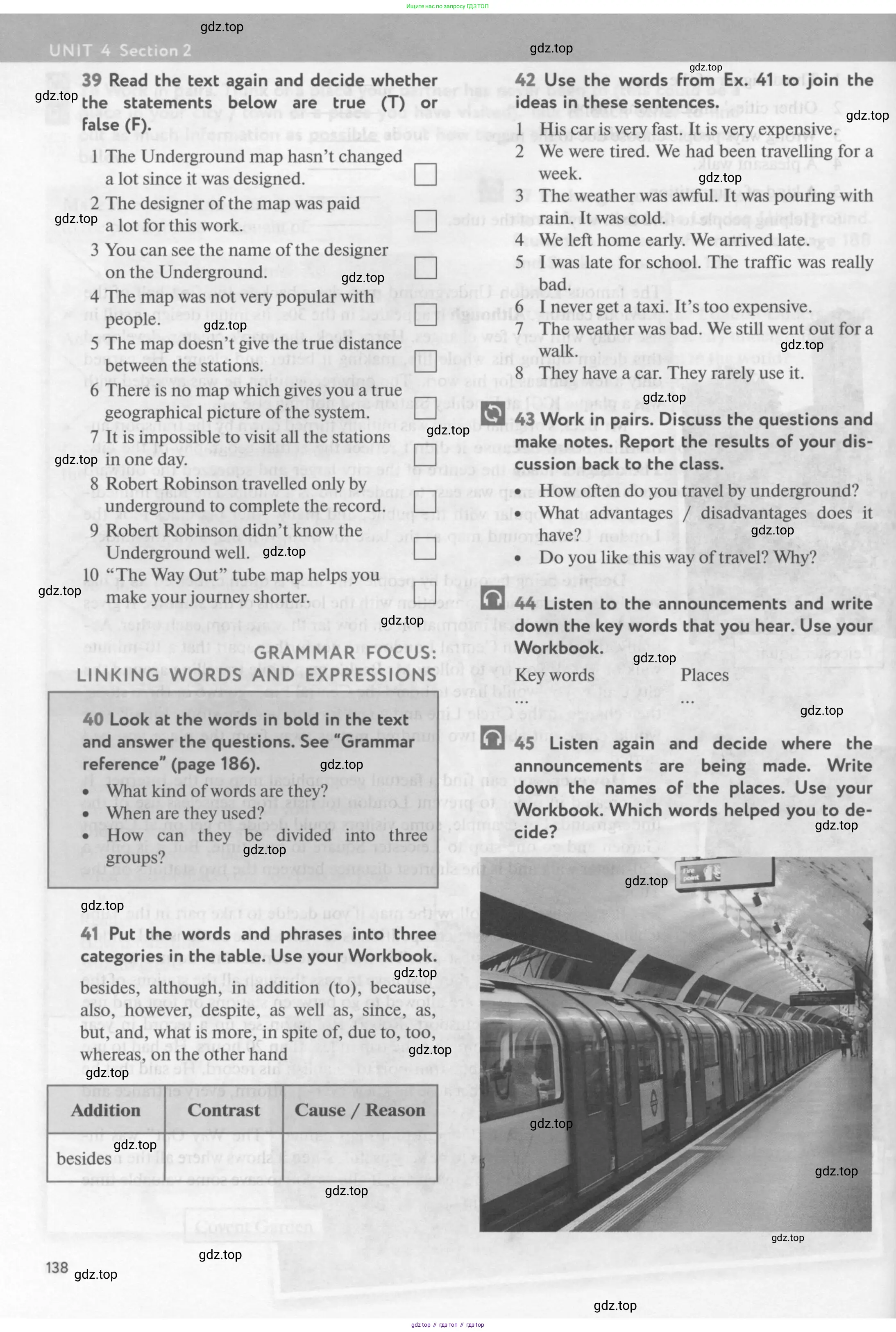 Английский язык (english), 10 класс Учебник (Student's book), авторы: Биболетова Мерем Забатовна, Бабушис Елена Евгеньевна, Снежко Надежда Дмитриевна, издательство Просвещение, Москва, 2016, оранжевого цвета, страница 138