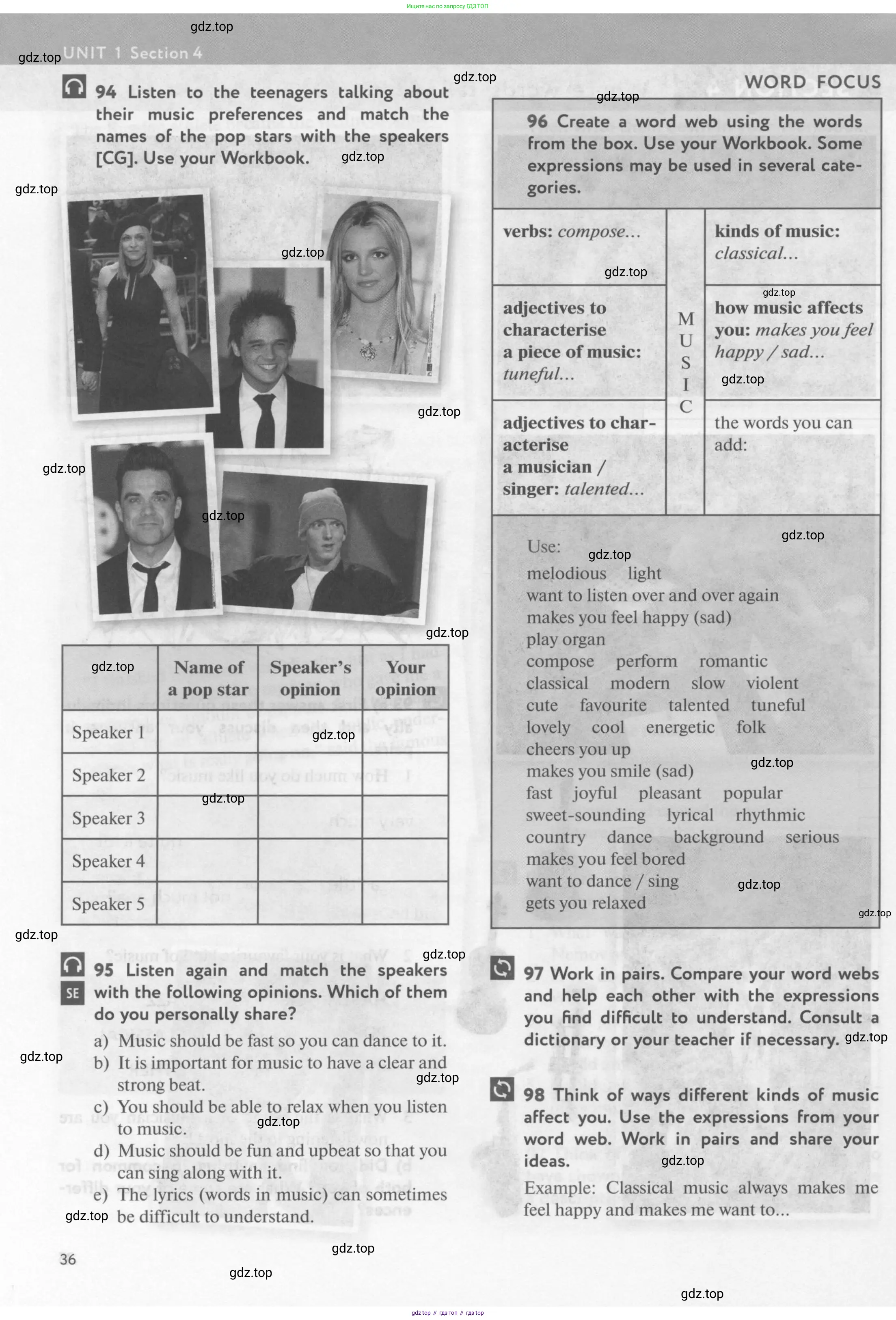 Английский язык (english), 10 класс Учебник (Student's book), авторы: Биболетова Мерем Забатовна, Бабушис Елена Евгеньевна, Снежко Надежда Дмитриевна, издательство Просвещение, Москва, 2016, оранжевого цвета, страница 36