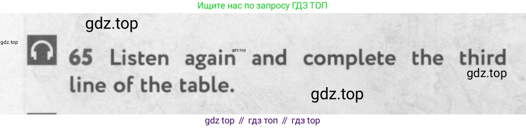 Английский язык (english), 10 класс Учебник (Student's book), авторы: Биболетова Мерем Забатовна, Бабушис Елена Евгеньевна, Снежко Надежда Дмитриевна, издательство Просвещение, Москва, 2016, оранжевого цвета, страница 70, номер 65, Условие