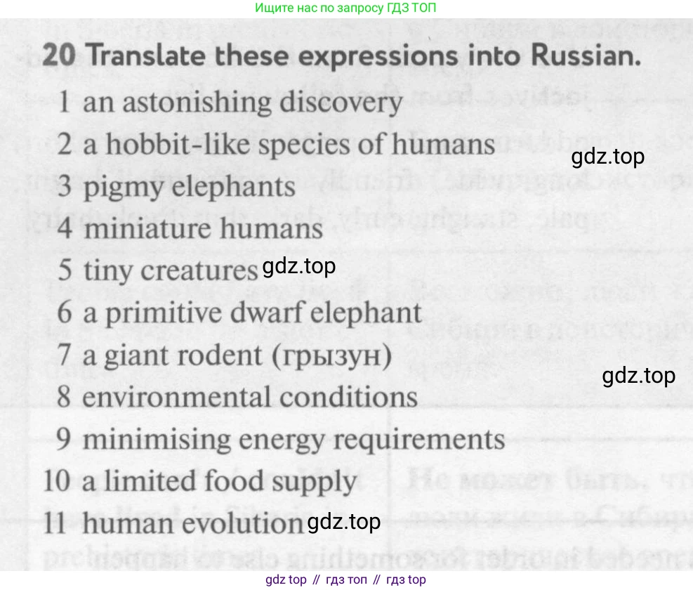 Английский язык (english), 10 класс Учебник (Student's book), авторы: Биболетова Мерем Забатовна, Бабушис Елена Евгеньевна, Снежко Надежда Дмитриевна, издательство Просвещение, Москва, 2016, оранжевого цвета, страница 92, номер 20, Условие