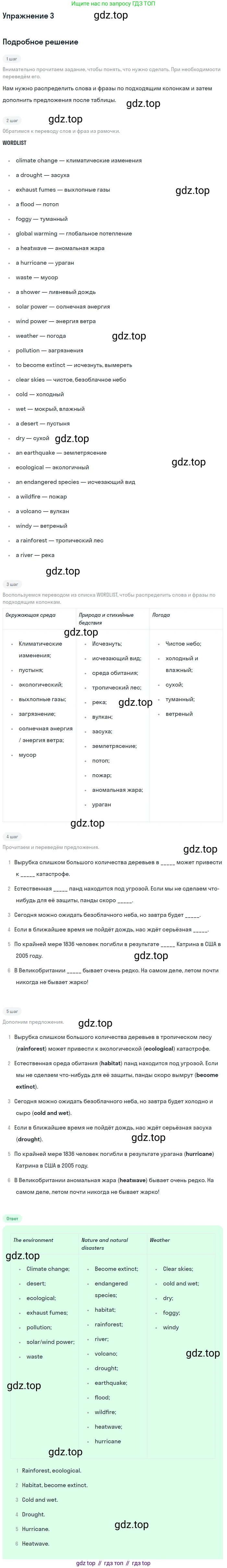 Английский язык (english), 10 класс рабочая тетрадь, авторы: Комарова Юлия Александровна, Ларионова Ирина Владимировна, издательство Русское слово, Москва, 2013, розового цвета, страница 46, номер 3, Решение