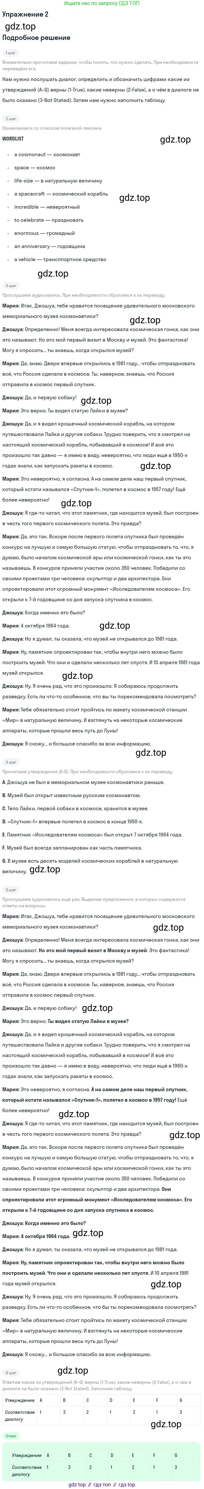 Английский язык (english), 10 класс рабочая тетрадь, авторы: Комарова Юлия Александровна, Ларионова Ирина Владимировна, издательство Русское слово, Москва, 2013, розового цвета, страница 98, номер 2, Решение