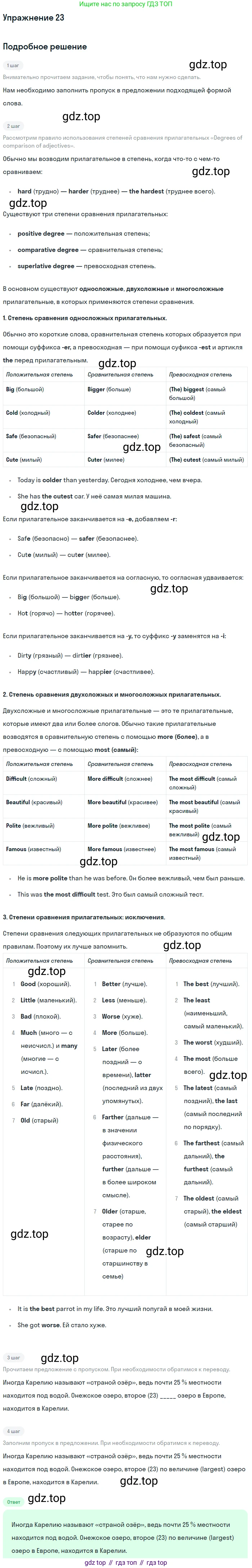 Английский язык (english), 10 класс рабочая тетрадь, авторы: Комарова Юлия Александровна, Ларионова Ирина Владимировна, издательство Русское слово, Москва, 2013, розового цвета, страница 104, номер 23, Решение