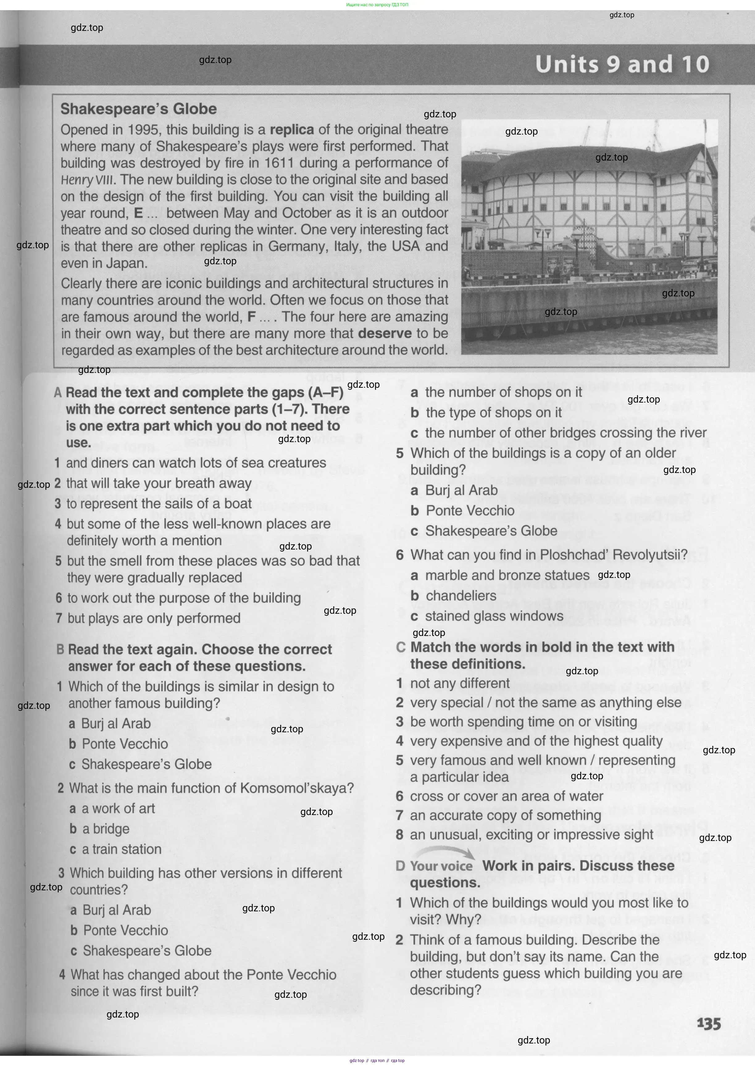 Английский язык (english), 10 класс Учебник (Student's book), авторы: Комарова Юлия Александровна, Ларионова Ирина Владимировна, Араванис Розмари, Вассилакис Джордж, издательство Русское слово, Москва, 2015, страница 135