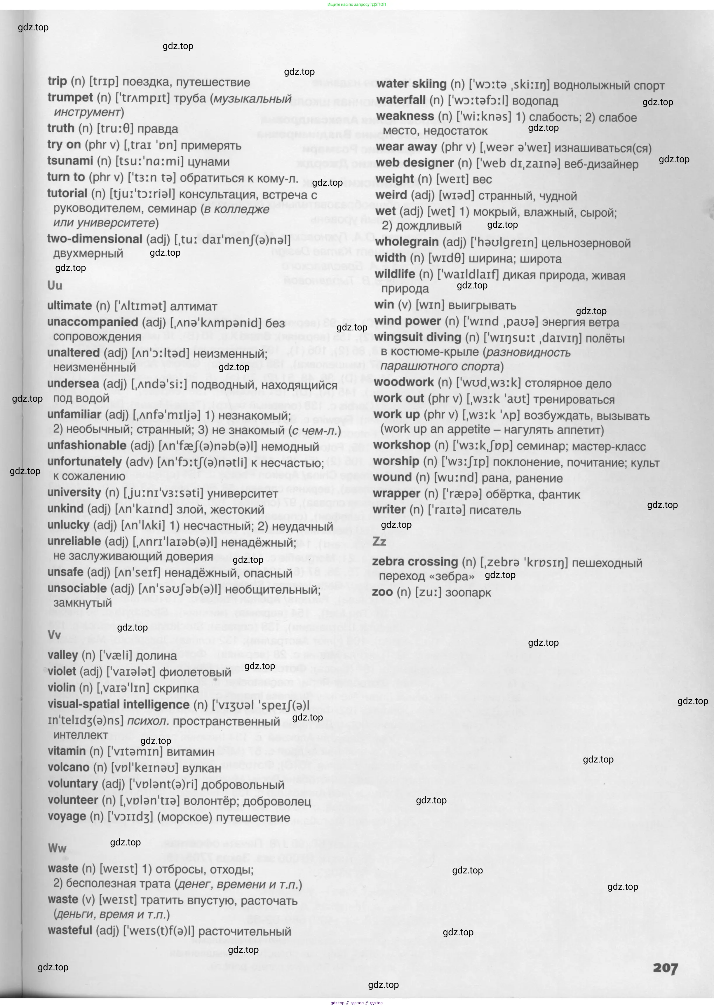 Английский язык (english), 10 класс Учебник (Student's book), авторы: Комарова Юлия Александровна, Ларионова Ирина Владимировна, Араванис Розмари, Вассилакис Джордж, издательство Русское слово, Москва, 2015, страница 207