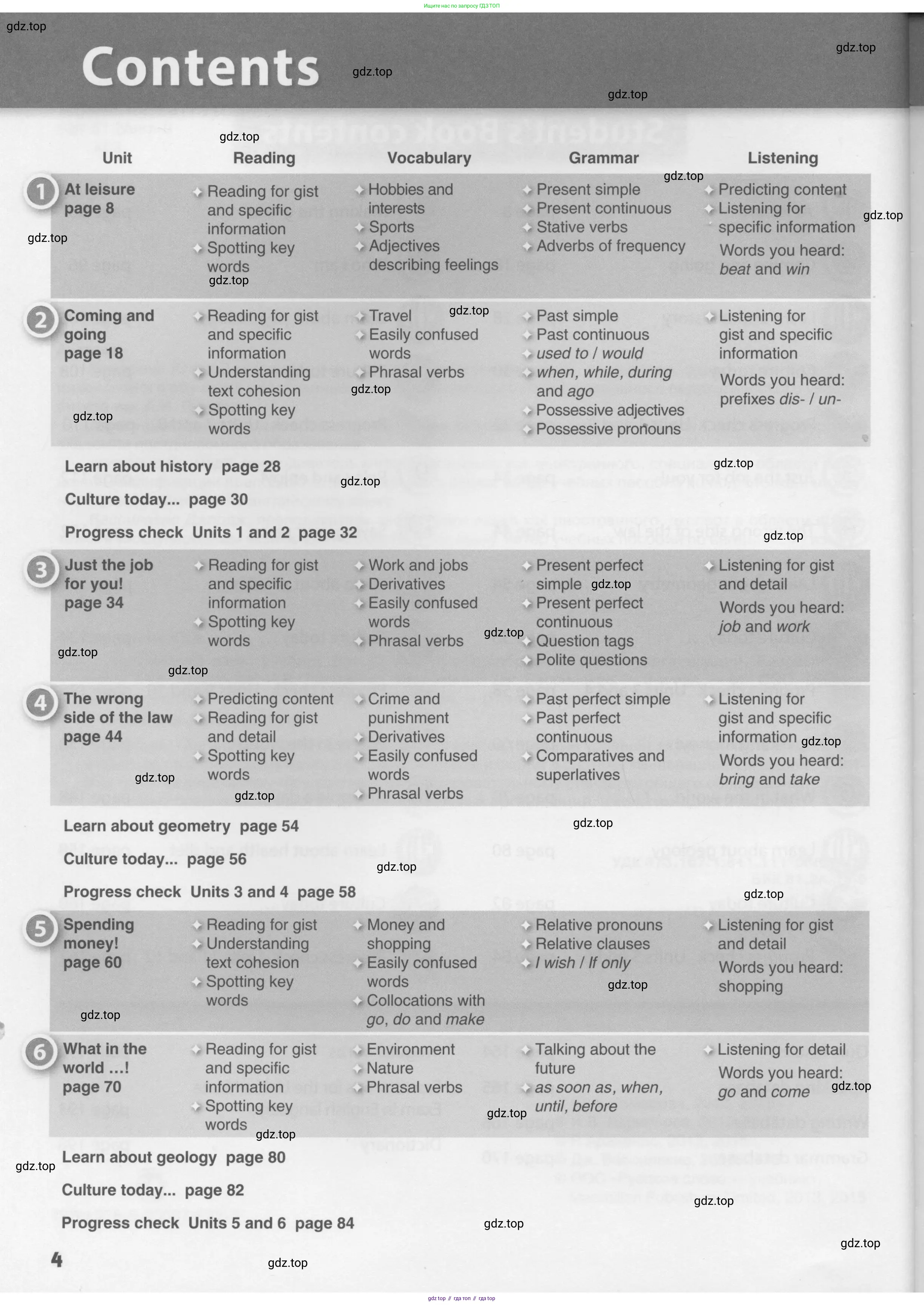 Английский язык (english), 10 класс Учебник (Student's book), авторы: Комарова Юлия Александровна, Ларионова Ирина Владимировна, Араванис Розмари, Вассилакис Джордж, издательство Русское слово, Москва, 2015, страница 4