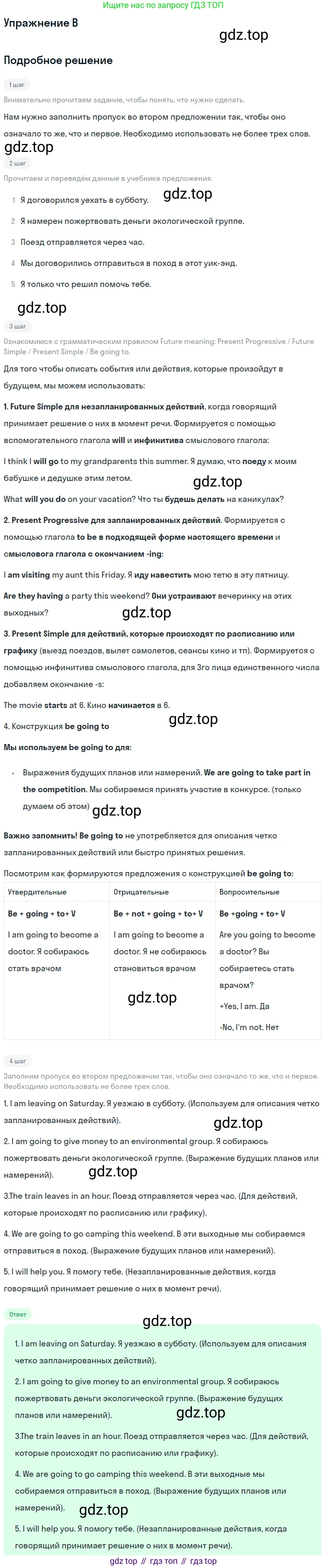 ГДЗ Английский язык (english), 10 класс Учебник (Student's book), авторы: Комарова Юлия Александровна, Ларионова Ирина Владимировна, Араванис Розмари, Вассилакис Джордж, издательство Русское слово, Москва, 2015, страница 75, номер B, Решение