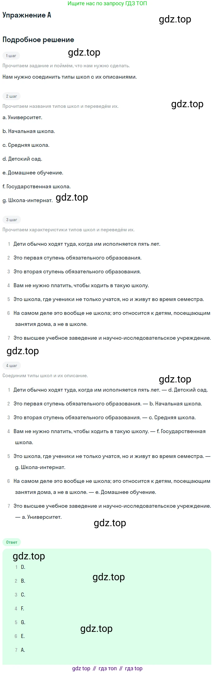 Английский язык (english), 10 класс Учебник (Student's book), авторы: Комарова Юлия Александровна, Ларионова Ирина Владимировна, Араванис Розмари, Вассилакис Джордж, издательство Русское слово, Москва, 2015, страница 88, номер A, Решение