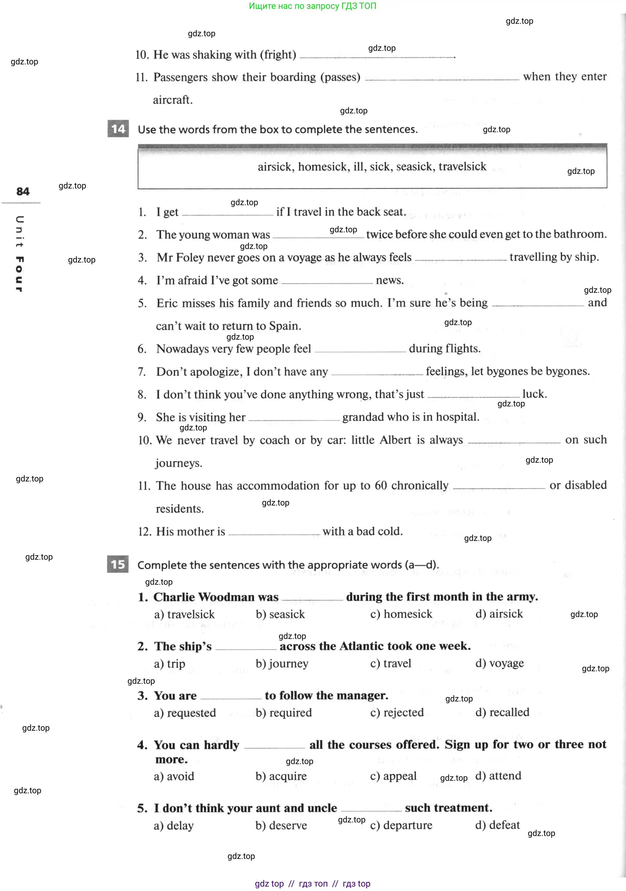 Английский язык (english), 10 класс рабочая тетрадь, авторы: Афанасьева Ольга Васильевна (Afanasyeva Olga), Михеева Ирина Владимировна (Mikheeva Irina), Баранова Ксения Михайловна (Baranova Ksenia), издательство Просвещение, Москва, 2016, белого цвета, страница 84