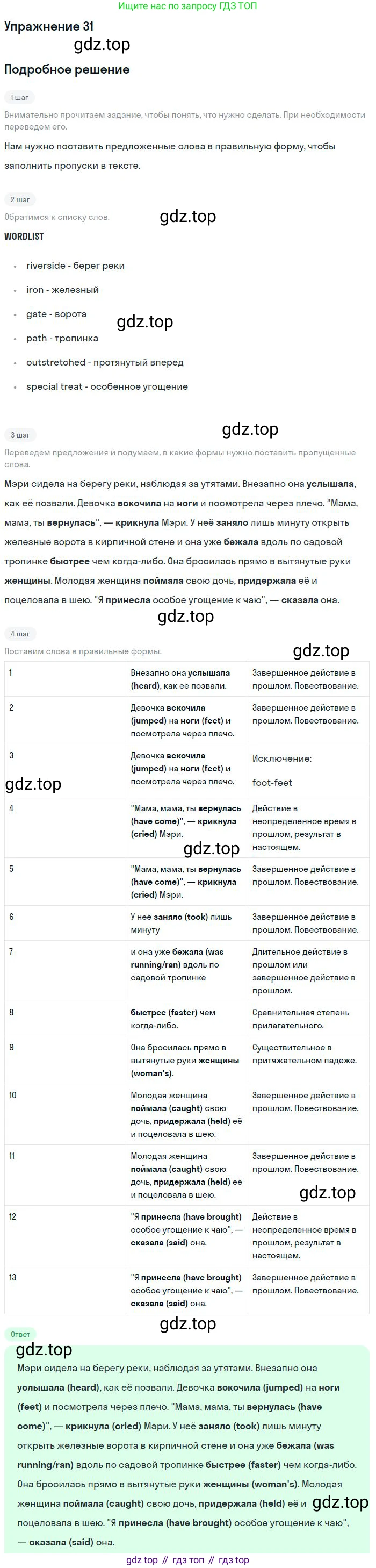 ГДЗ Английский язык (english), 10 класс рабочая тетрадь, авторы: Афанасьева Ольга Васильевна (Afanasyeva Olga), Михеева Ирина Владимировна (Mikheeva Irina), Баранова Ксения Михайловна (Baranova Ksenia), издательство Просвещение, Москва, 2016, белого цвета, страница 23, номер 31, Решение