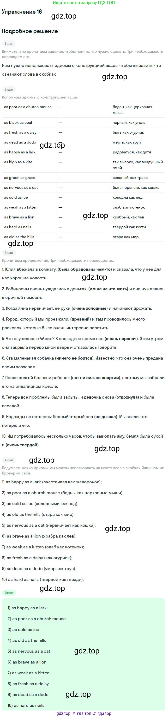 ГДЗ Английский язык (english), 10 класс рабочая тетрадь, авторы: Афанасьева Ольга Васильевна (Afanasyeva Olga), Михеева Ирина Владимировна (Mikheeva Irina), Баранова Ксения Михайловна (Baranova Ksenia), издательство Просвещение, Москва, 2016, белого цвета, страница 60, номер 16, Решение