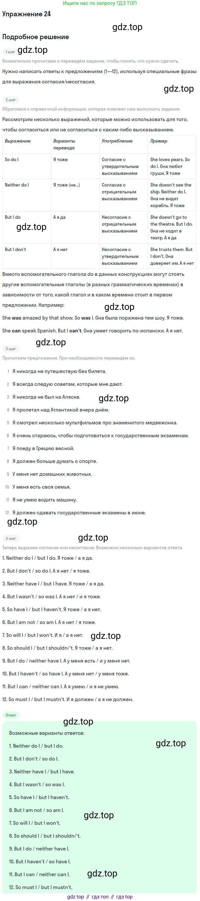 ГДЗ Английский язык (english), 10 класс рабочая тетрадь, авторы: Афанасьева Ольга Васильевна (Afanasyeva Olga), Михеева Ирина Владимировна (Mikheeva Irina), Баранова Ксения Михайловна (Baranova Ksenia), издательство Просвещение, Москва, 2016, белого цвета, страница 89, номер 24, Решение