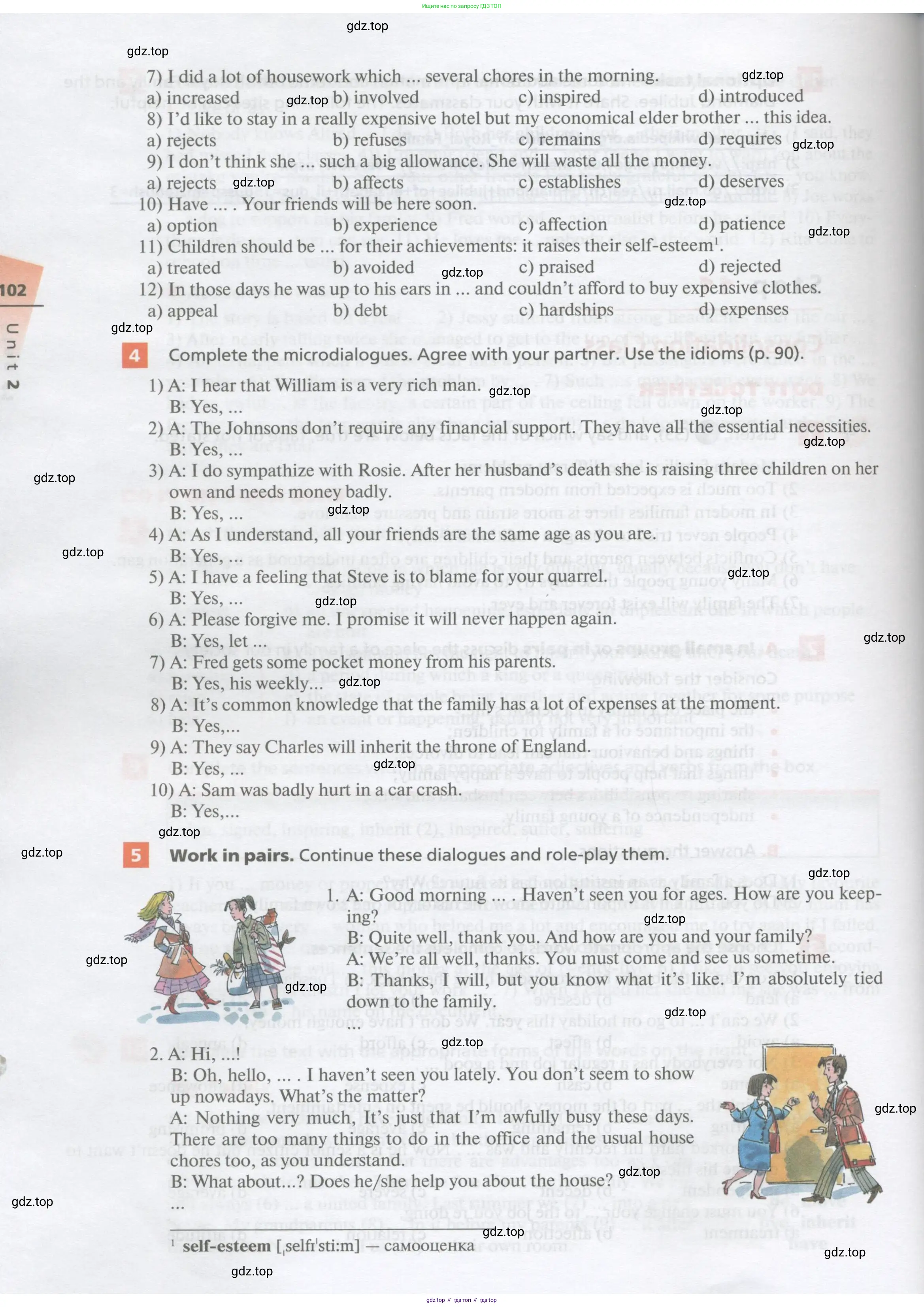 Английский язык (english), 10 класс Учебник, авторы: Афанасьева Ольга Васильевна (Afanasyeva Olga), Михеева Ирина Владимировна (Mikheeva Irina), Баранова Ксения Михайловна (Baranova Ksenia), издательство Просвещение, Москва, 2016, белого цвета, страница 102