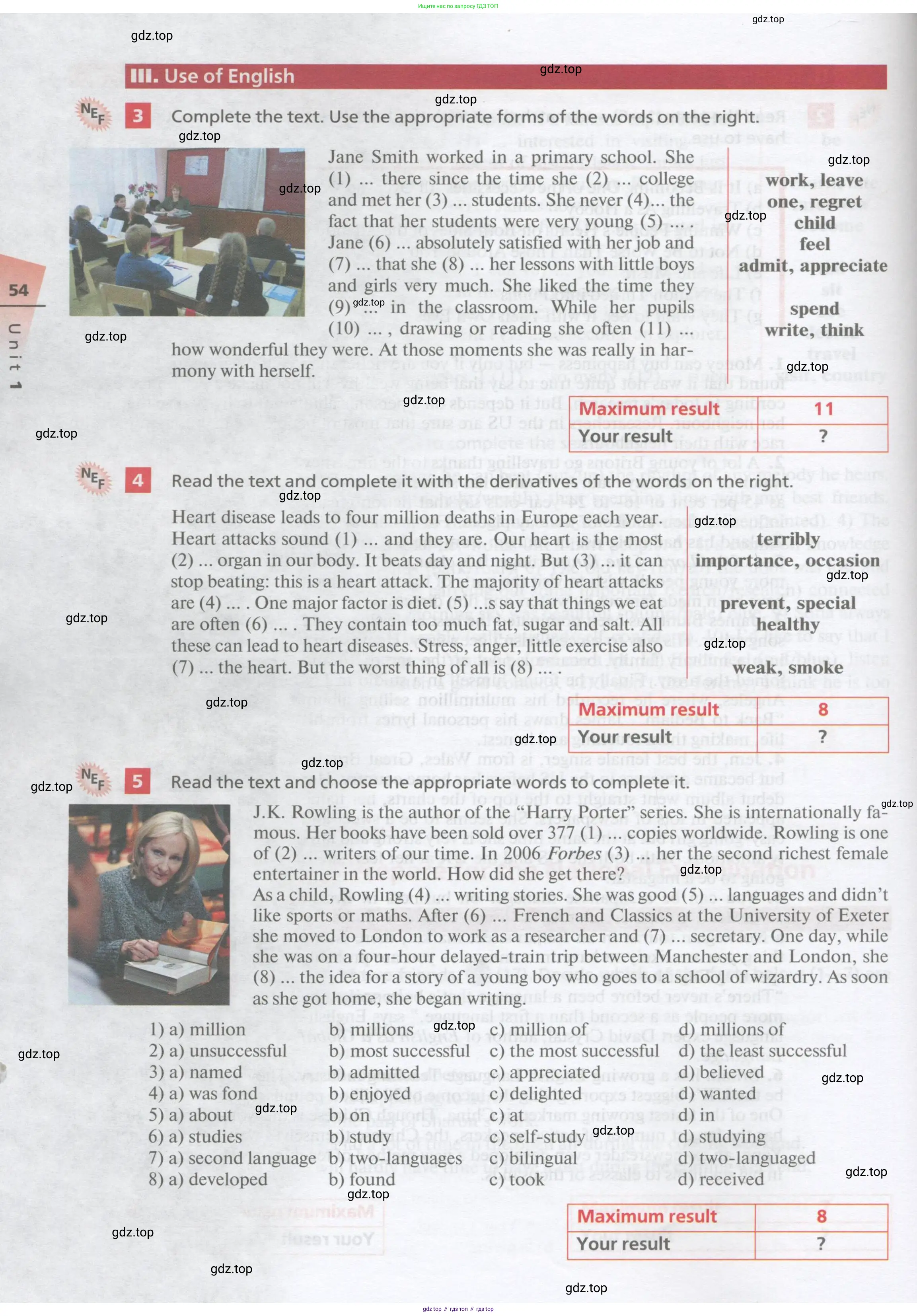Английский язык (english), 10 класс Учебник, авторы: Афанасьева Ольга Васильевна (Afanasyeva Olga), Михеева Ирина Владимировна (Mikheeva Irina), Баранова Ксения Михайловна (Baranova Ksenia), издательство Просвещение, Москва, 2016, белого цвета, страница 54
