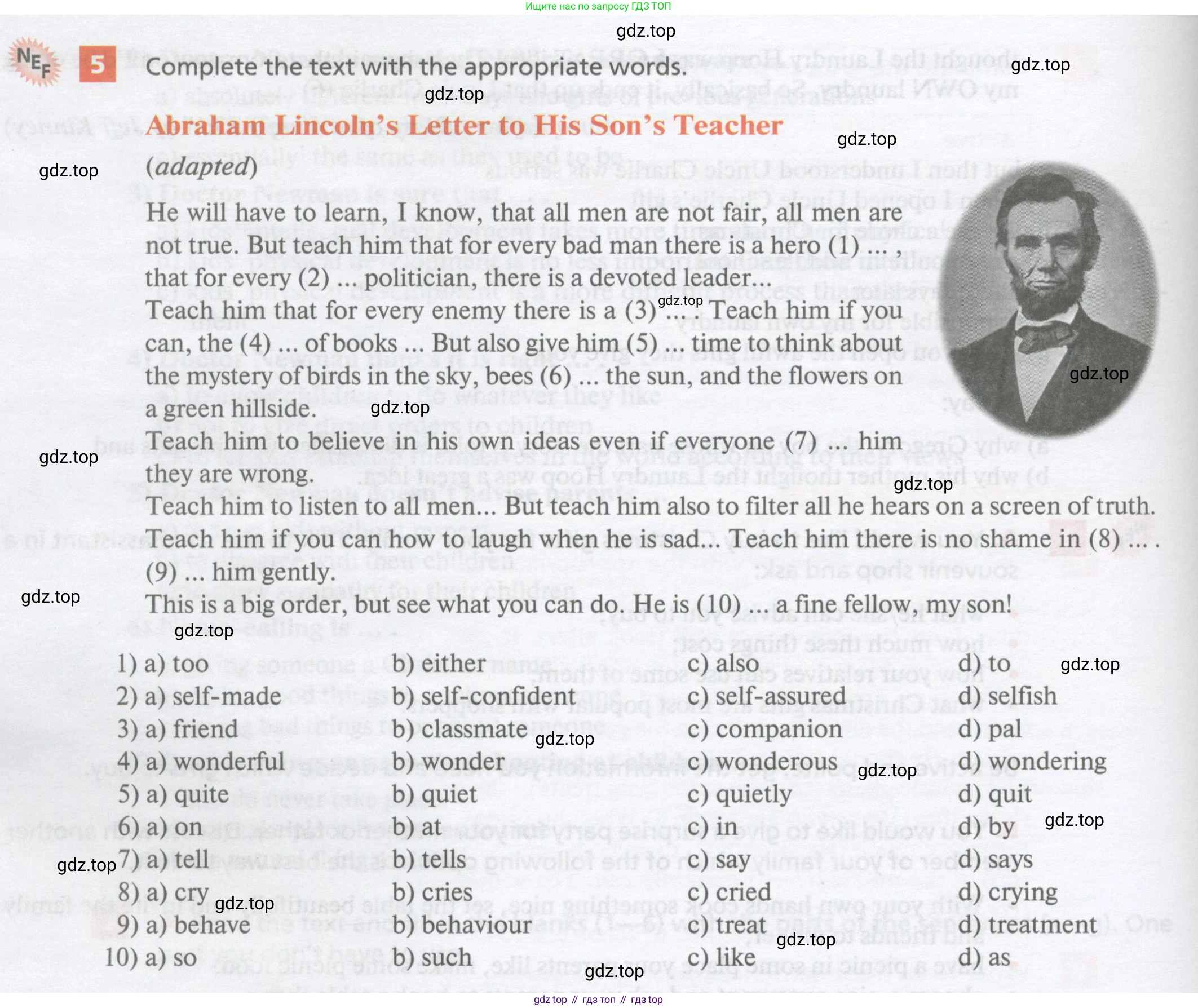 Английский язык (english), 10 класс Учебник, авторы: Афанасьева Ольга Васильевна (Afanasyeva Olga), Михеева Ирина Владимировна (Mikheeva Irina), Баранова Ксения Михайловна (Baranova Ksenia), издательство Просвещение, Москва, 2016, белого цвета, страница 84, номер 5, Условие
