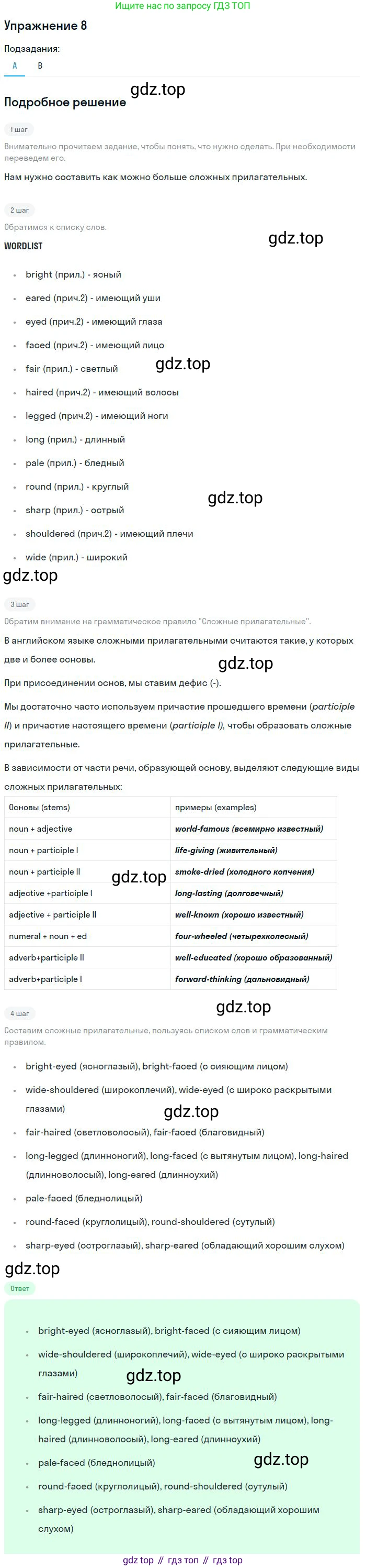Английский язык (english), 10 класс Учебник, авторы: Афанасьева Ольга Васильевна (Afanasyeva Olga), Михеева Ирина Владимировна (Mikheeva Irina), Баранова Ксения Михайловна (Baranova Ksenia), издательство Просвещение, Москва, 2016, белого цвета, страница 34, номер 8, Решение