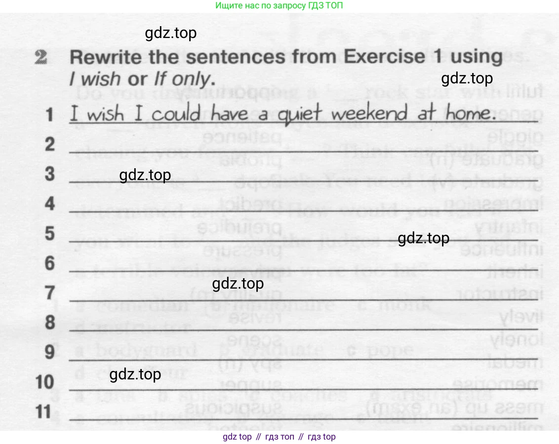 Английский язык (english), 10 класс Рабочая тетрадь (workbook), авторы: Вербицкая Мария Валерьевна (Verbitskaya Maria), Уайт Линдсей (Lindsay White), Фрикер Род (Fricker Rod), Миндрул Ольга Сергеевна (Mindrul Olga), издательство Просвещение, Москва, 2014, зелёного цвета, страница 9, номер 2, Условие