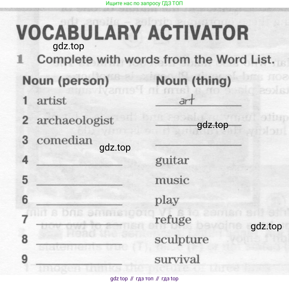 Английский язык (english), 10 класс Рабочая тетрадь (workbook), авторы: Вербицкая Мария Валерьевна (Verbitskaya Maria), Уайт Линдсей (Lindsay White), Фрикер Род (Fricker Rod), Миндрул Ольга Сергеевна (Mindrul Olga), издательство Просвещение, Москва, 2014, зелёного цвета, страница 48, номер 1, Условие