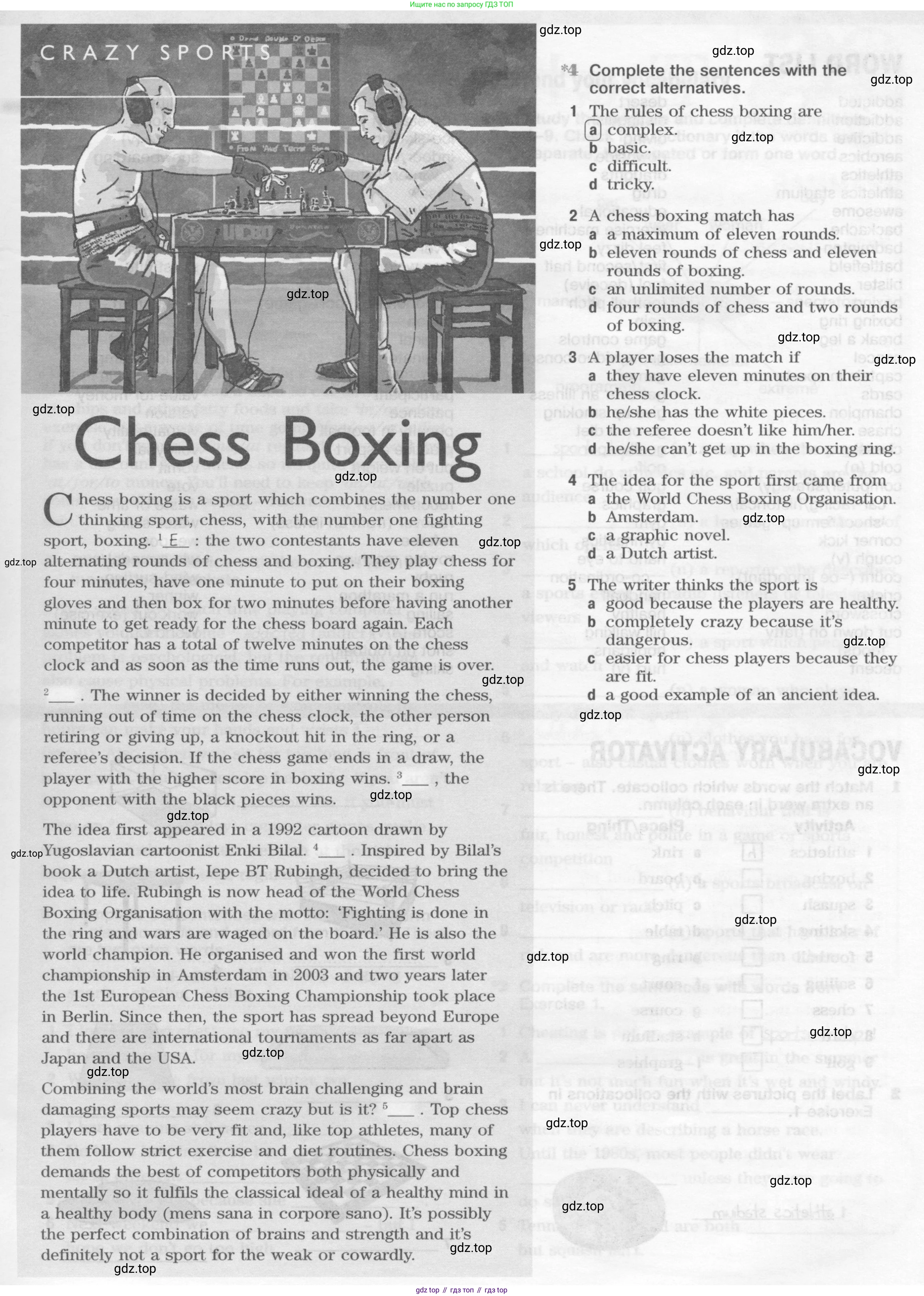 Английский язык (english), 10 класс Рабочая тетрадь (workbook), авторы: Вербицкая Мария Валерьевна (Verbitskaya Maria), Уайт Линдсей (Lindsay White), Фрикер Род (Fricker Rod), Миндрул Ольга Сергеевна (Mindrul Olga), издательство Просвещение, Москва, 2014, зелёного цвета, страница 55, номер 4, Условие