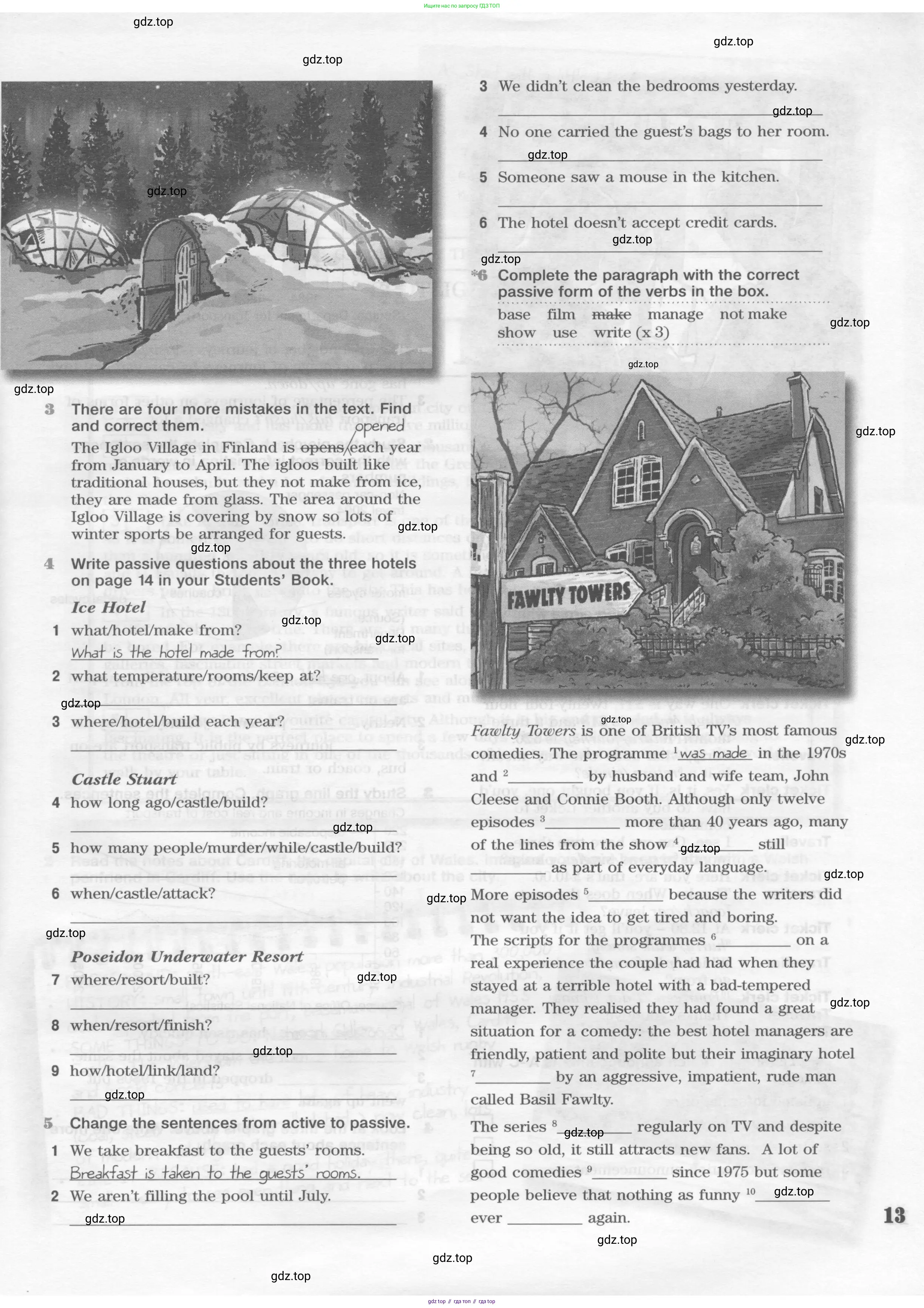 Английский язык (english), 10 класс Рабочая тетрадь (workbook), авторы: Вербицкая Мария Валерьевна (Verbitskaya Maria), Уайт Линдсей (Lindsay White), Фрикер Род (Fricker Rod), Миндрул Ольга Сергеевна (Mindrul Olga), издательство Просвещение, Москва, 2014, зелёного цвета, страница 13
