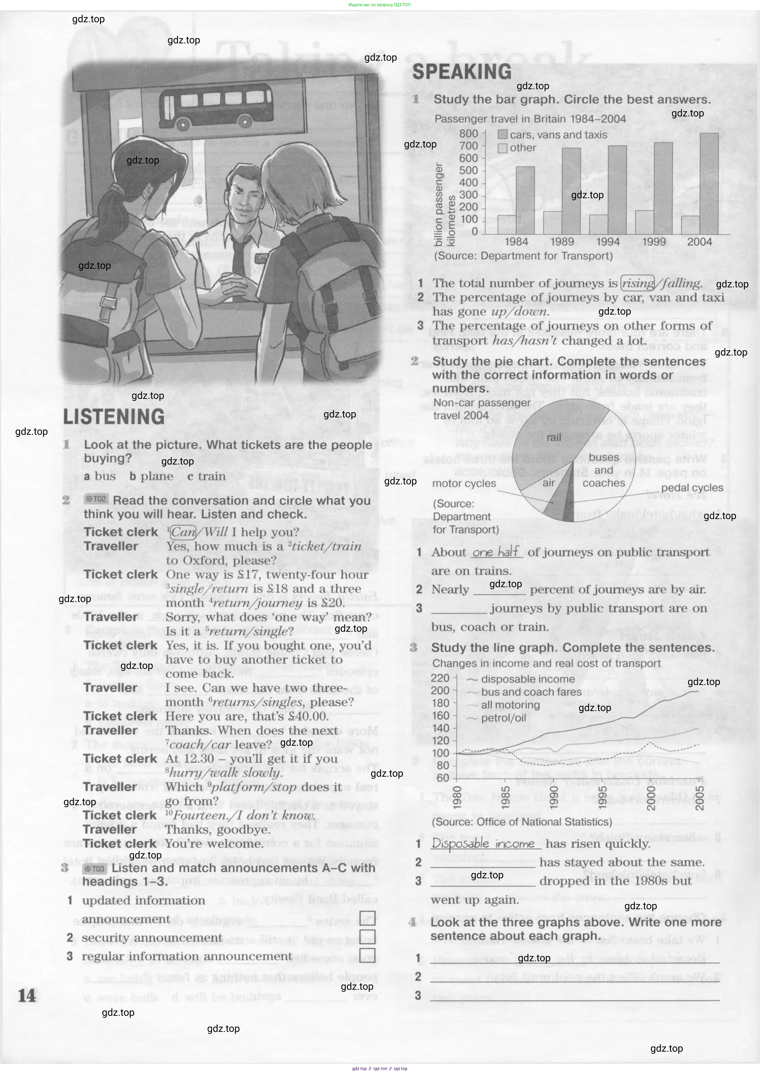 Английский язык (english), 10 класс Рабочая тетрадь (workbook), авторы: Вербицкая Мария Валерьевна (Verbitskaya Maria), Уайт Линдсей (Lindsay White), Фрикер Род (Fricker Rod), Миндрул Ольга Сергеевна (Mindrul Olga), издательство Просвещение, Москва, 2014, зелёного цвета, страница 14