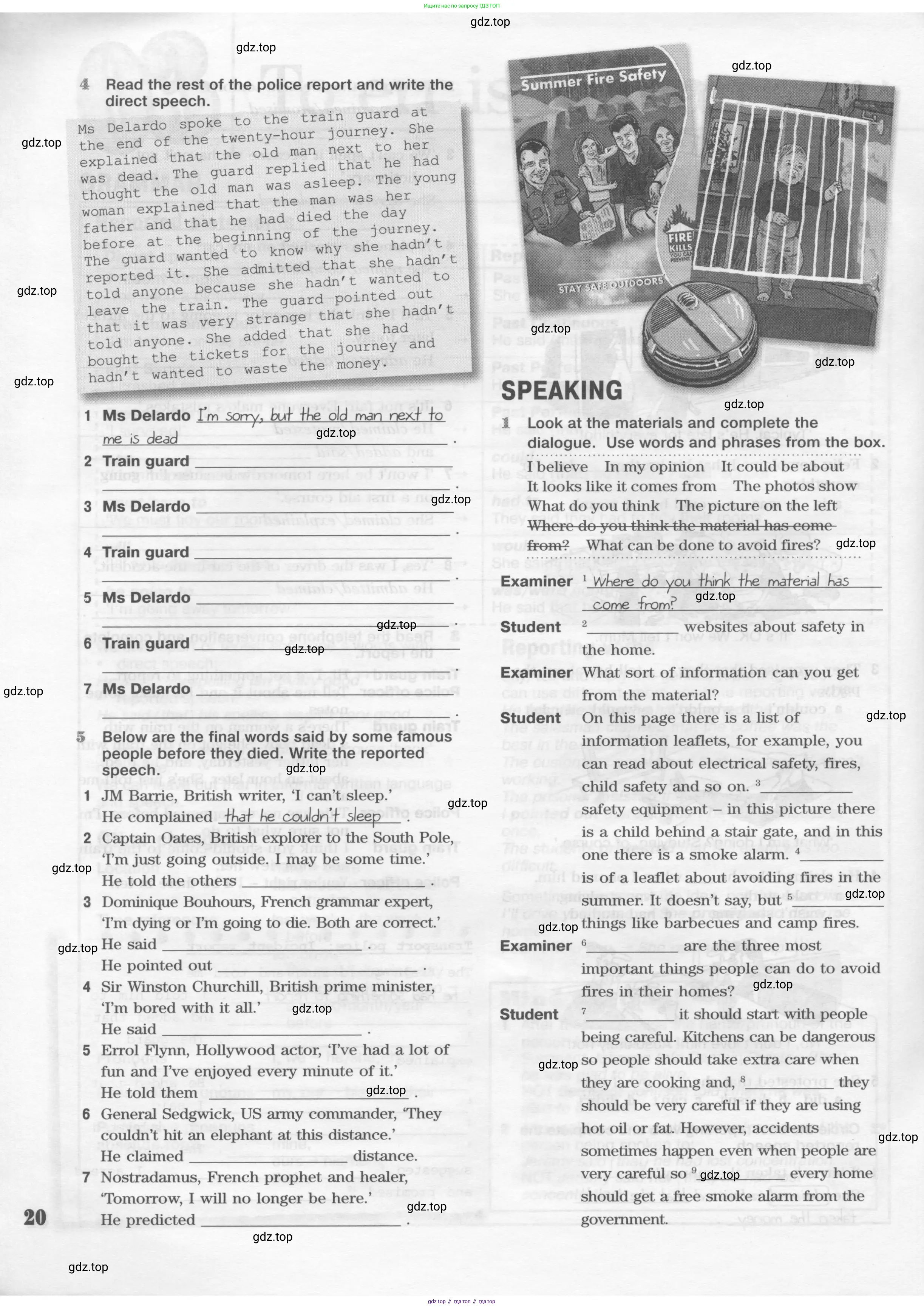 Английский язык (english), 10 класс Рабочая тетрадь (workbook), авторы: Вербицкая Мария Валерьевна (Verbitskaya Maria), Уайт Линдсей (Lindsay White), Фрикер Род (Fricker Rod), Миндрул Ольга Сергеевна (Mindrul Olga), издательство Просвещение, Москва, 2014, зелёного цвета, страница 20
