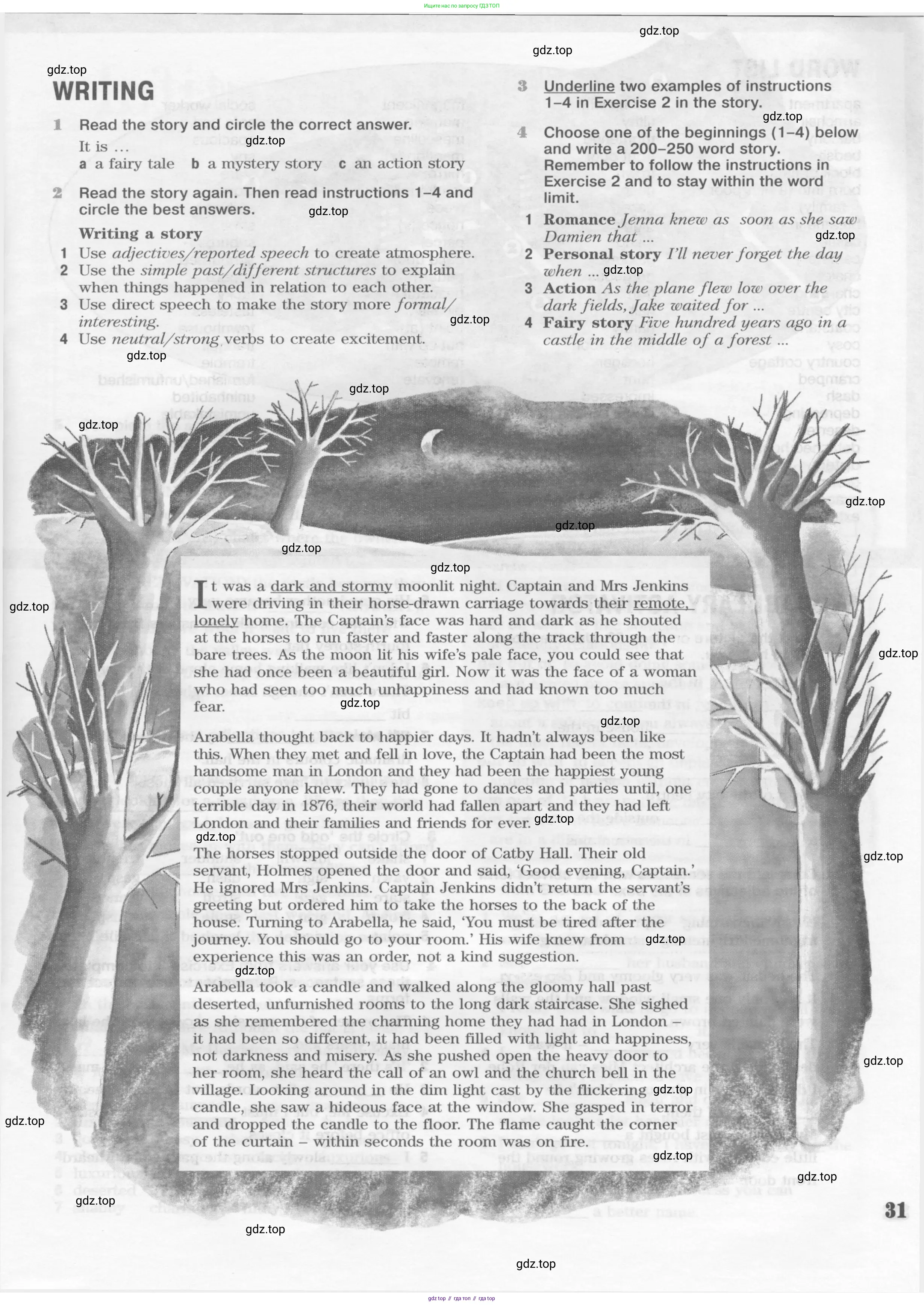 Английский язык (english), 10 класс Рабочая тетрадь (workbook), авторы: Вербицкая Мария Валерьевна (Verbitskaya Maria), Уайт Линдсей (Lindsay White), Фрикер Род (Fricker Rod), Миндрул Ольга Сергеевна (Mindrul Olga), издательство Просвещение, Москва, 2014, зелёного цвета, страница 31
