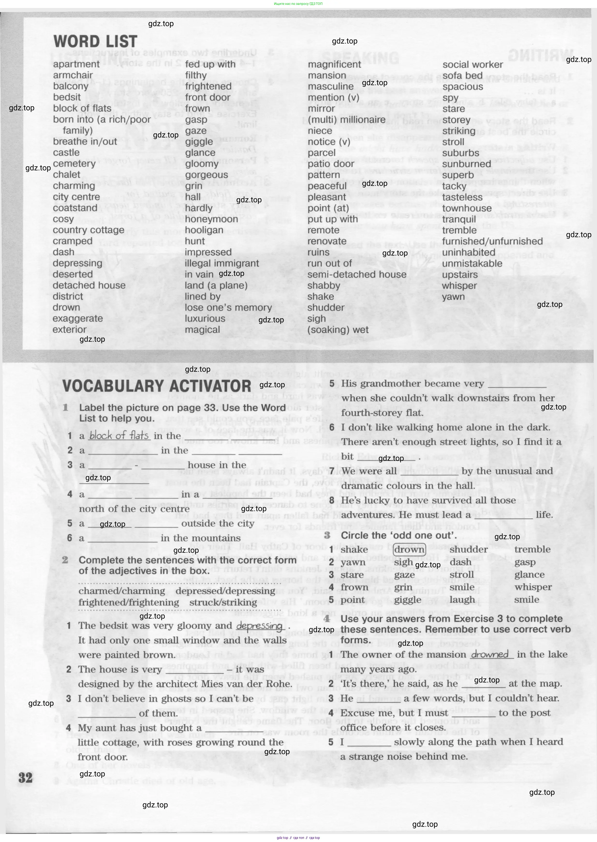 Английский язык (english), 10 класс Рабочая тетрадь (workbook), авторы: Вербицкая Мария Валерьевна (Verbitskaya Maria), Уайт Линдсей (Lindsay White), Фрикер Род (Fricker Rod), Миндрул Ольга Сергеевна (Mindrul Olga), издательство Просвещение, Москва, 2014, зелёного цвета, страница 32