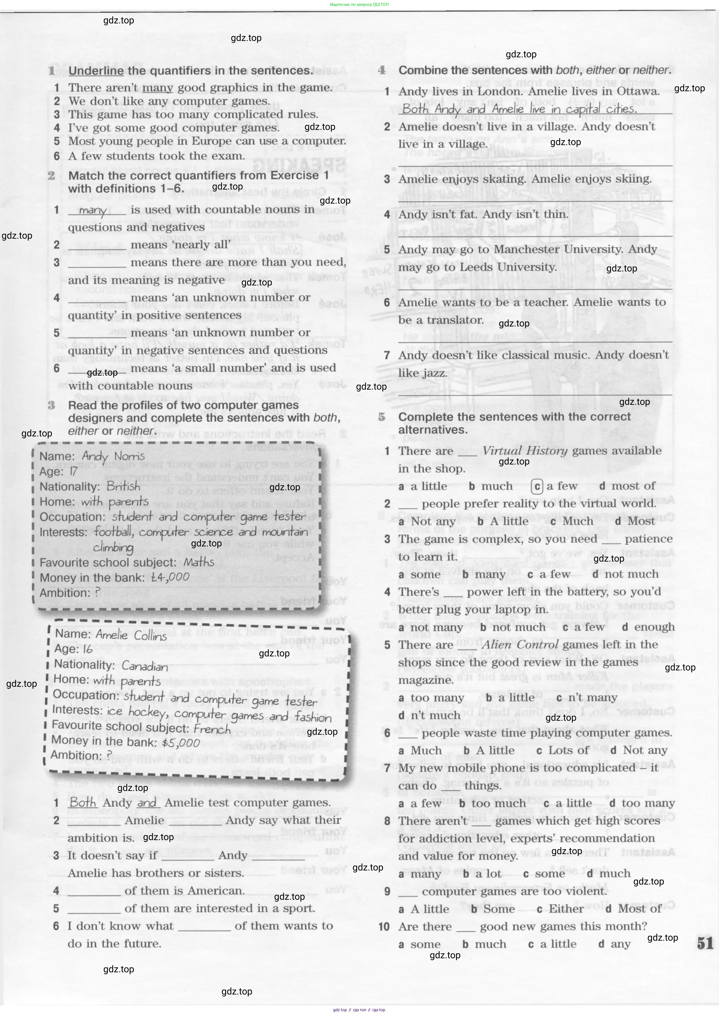 Английский язык (english), 10 класс Рабочая тетрадь (workbook), авторы: Вербицкая Мария Валерьевна (Verbitskaya Maria), Уайт Линдсей (Lindsay White), Фрикер Род (Fricker Rod), Миндрул Ольга Сергеевна (Mindrul Olga), издательство Просвещение, Москва, 2014, зелёного цвета, страница 51