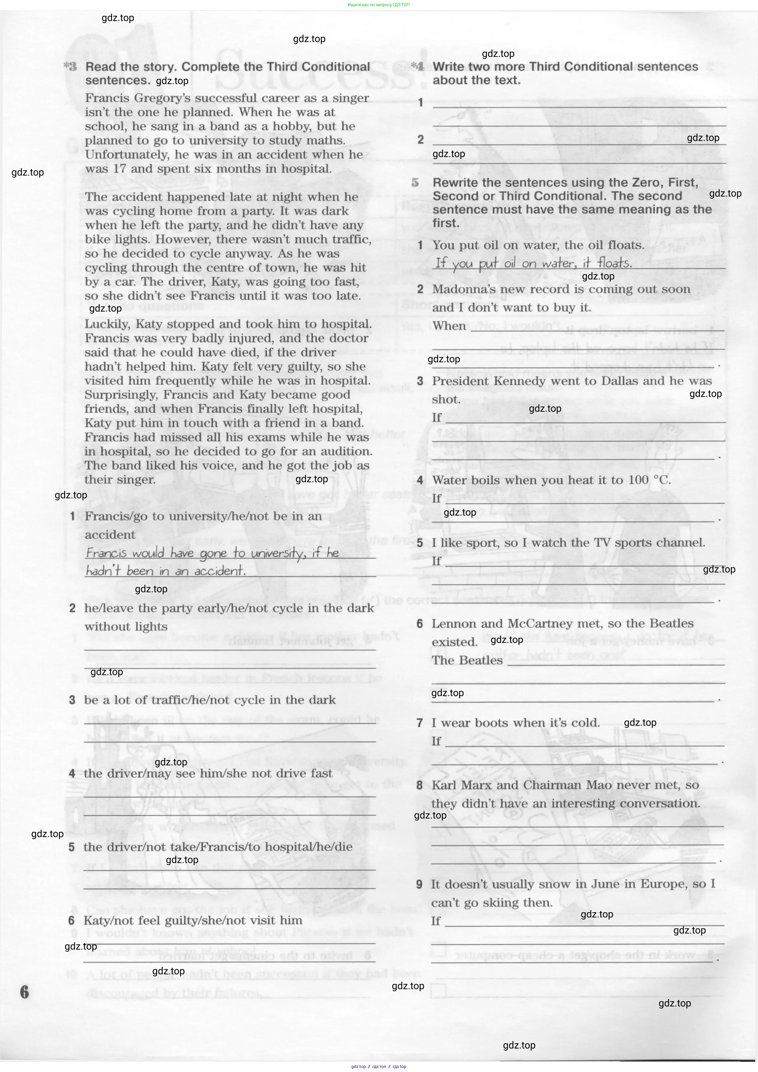 Английский язык (english), 10 класс Рабочая тетрадь (workbook), авторы: Вербицкая Мария Валерьевна (Verbitskaya Maria), Уайт Линдсей (Lindsay White), Фрикер Род (Fricker Rod), Миндрул Ольга Сергеевна (Mindrul Olga), издательство Просвещение, Москва, 2014, зелёного цвета, страница 6
