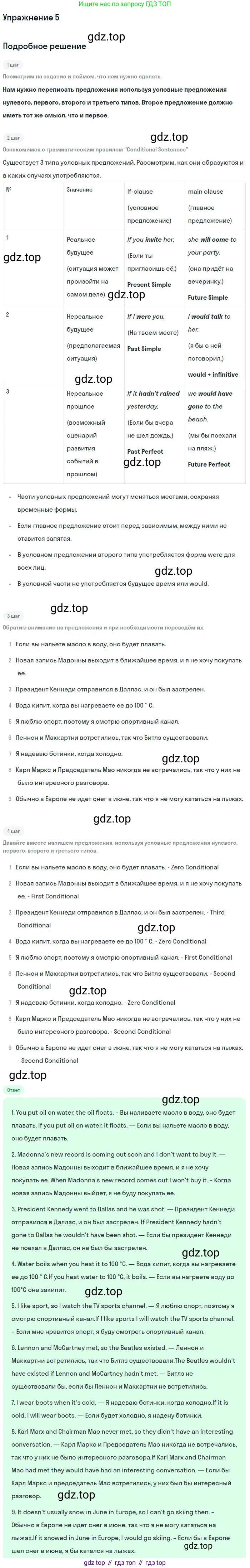 Английский язык (english), 10 класс Рабочая тетрадь (workbook), авторы: Вербицкая Мария Валерьевна (Verbitskaya Maria), Уайт Линдсей (Lindsay White), Фрикер Род (Fricker Rod), Миндрул Ольга Сергеевна (Mindrul Olga), издательство Просвещение, Москва, 2014, зелёного цвета, страница 6, номер 5, Решение