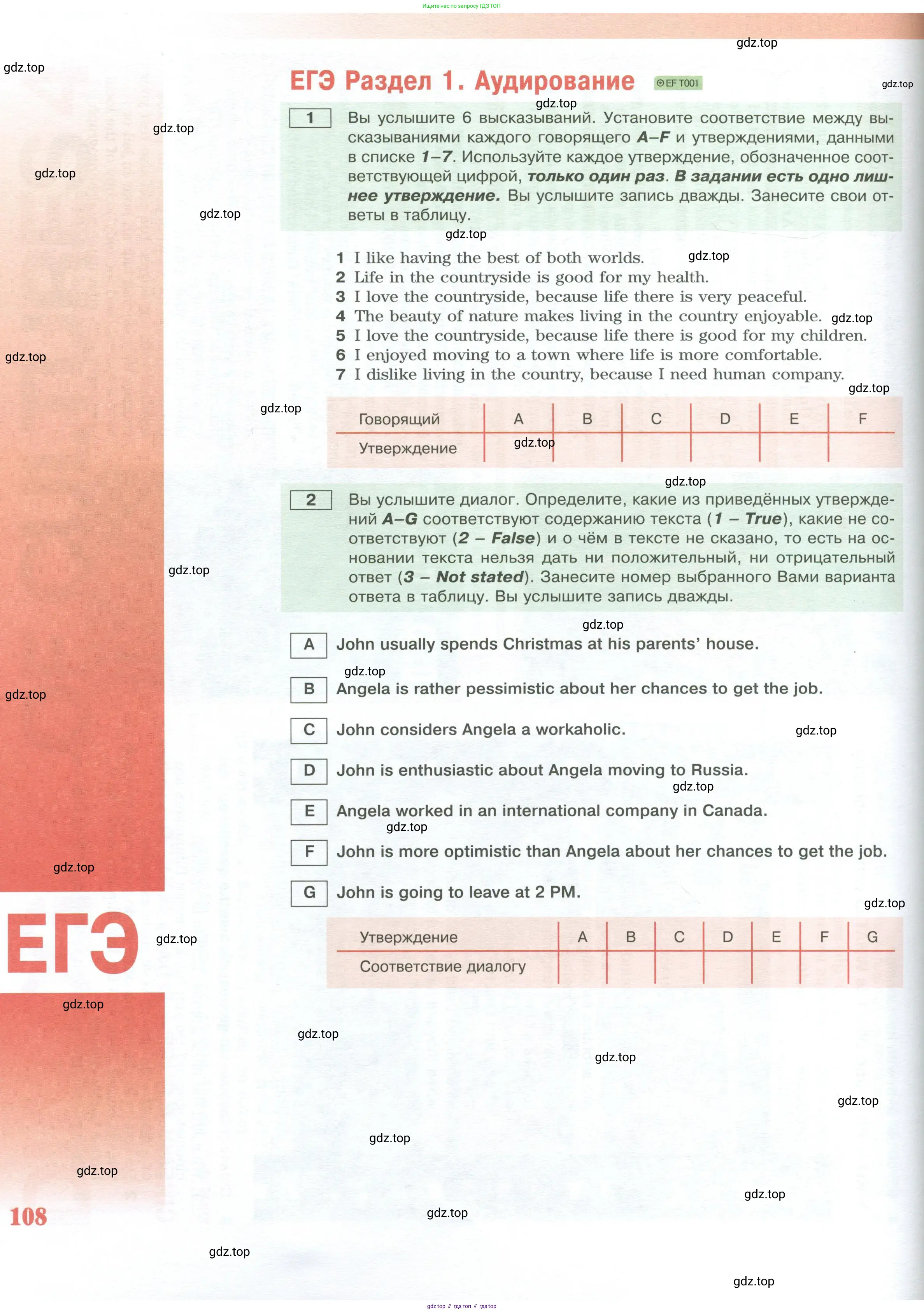 Английский язык (english), 10 класс Учебник (Student's book), авторы: Вербицкая Мария Валерьевна (Verbitskaya Maria), Маккинли Стюарт (McKinlay Stuart), Хастингс Боб (Hastings Bob), Каминс Карр Джейн (Comyns Carr Jane), Парсонс Дженнифер (Parsons Jennifer), Миндрул Ольга Сергеевна (Mindrul Olga), издательство Просвещение, Москва, 2016, белого цвета, страница 108